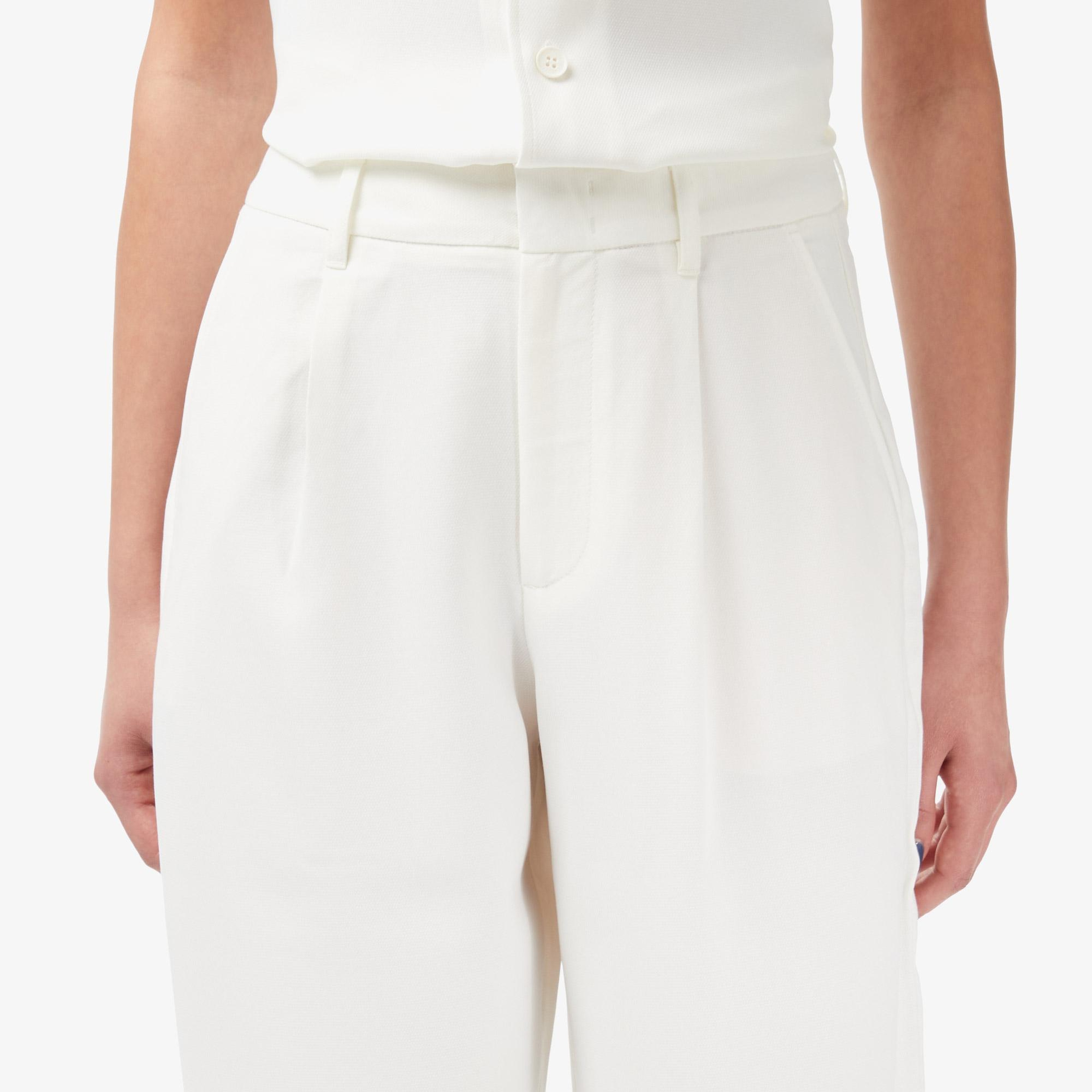 Lacoste Kadın Relaxed Fit Krem Pantolon