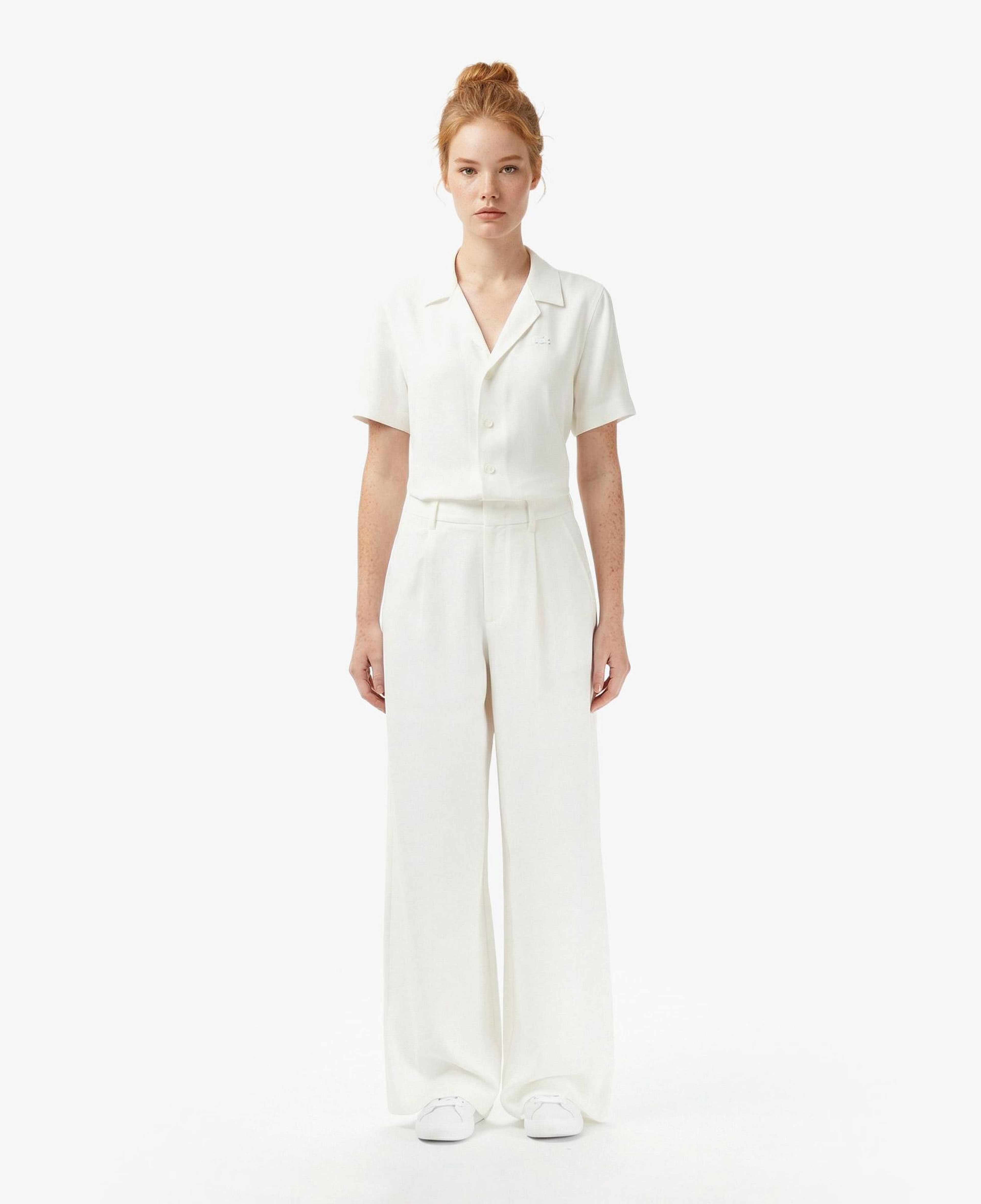 Lacoste Kadın Relaxed Fit Krem Pantolon