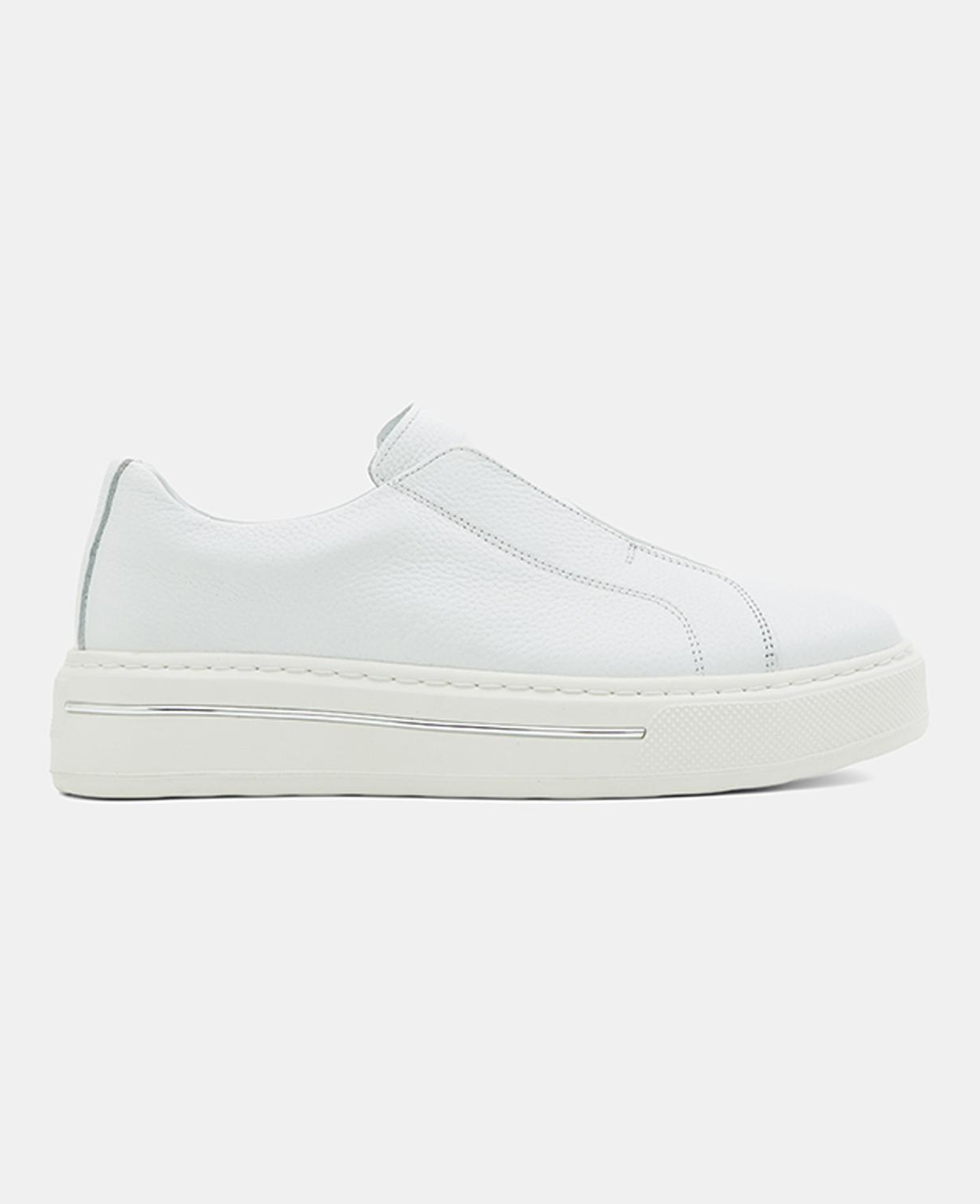 Erkek Beyaz DesaComfort Lastikli Deri Günlük Ayakkabı