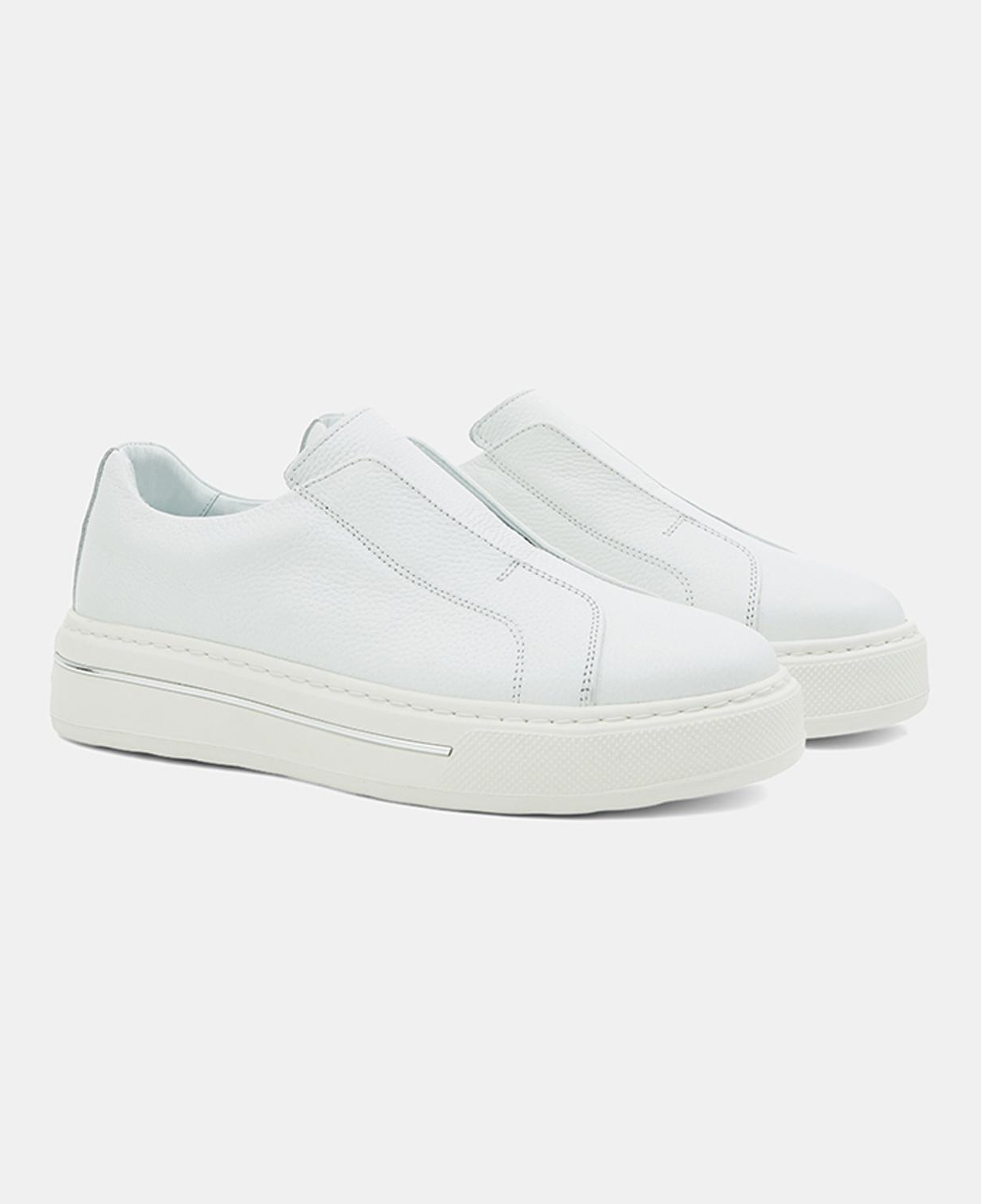 Erkek Beyaz DesaComfort Lastikli Deri Günlük Ayakkabı