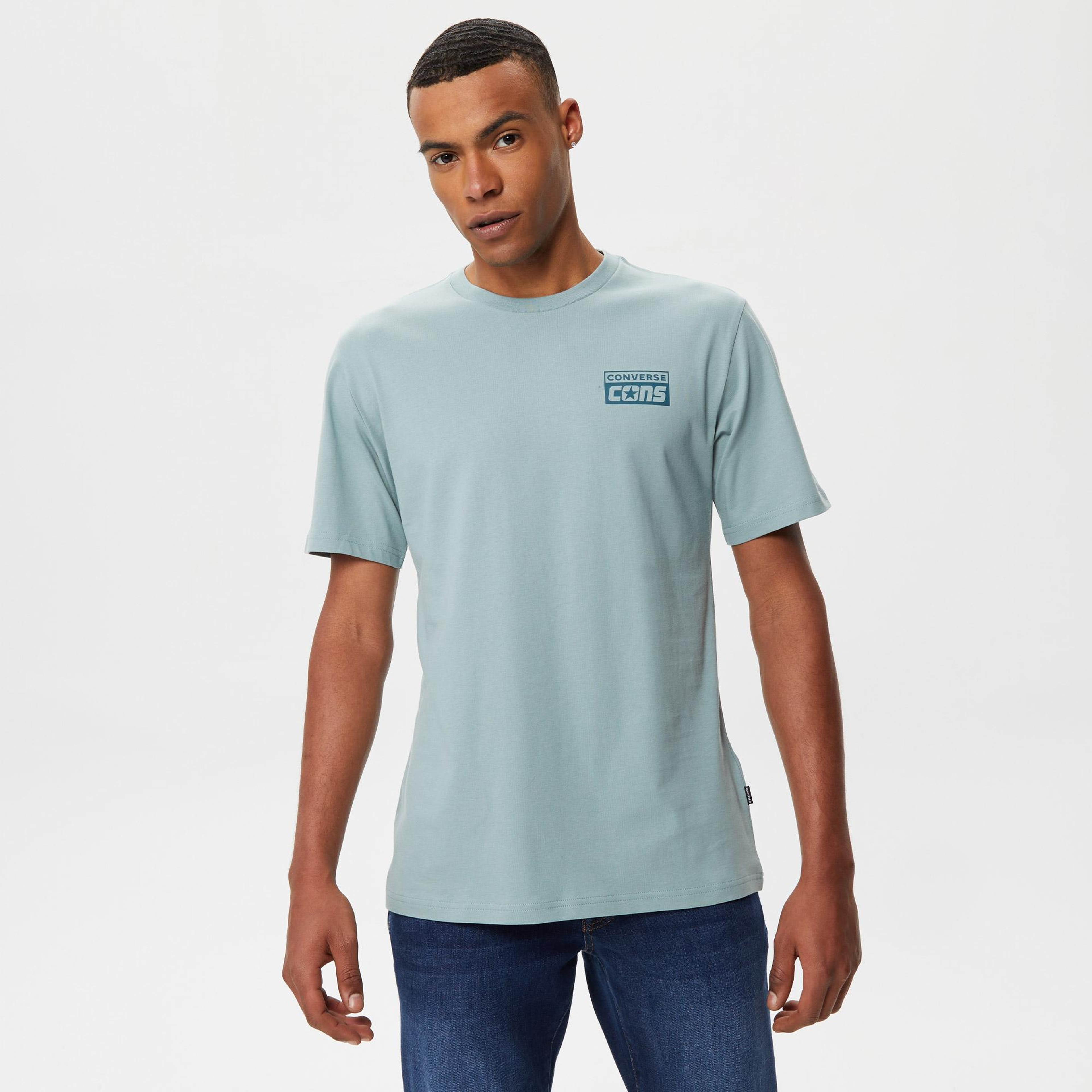 Converse Cons Graphic Erkek Gri T-Shirt