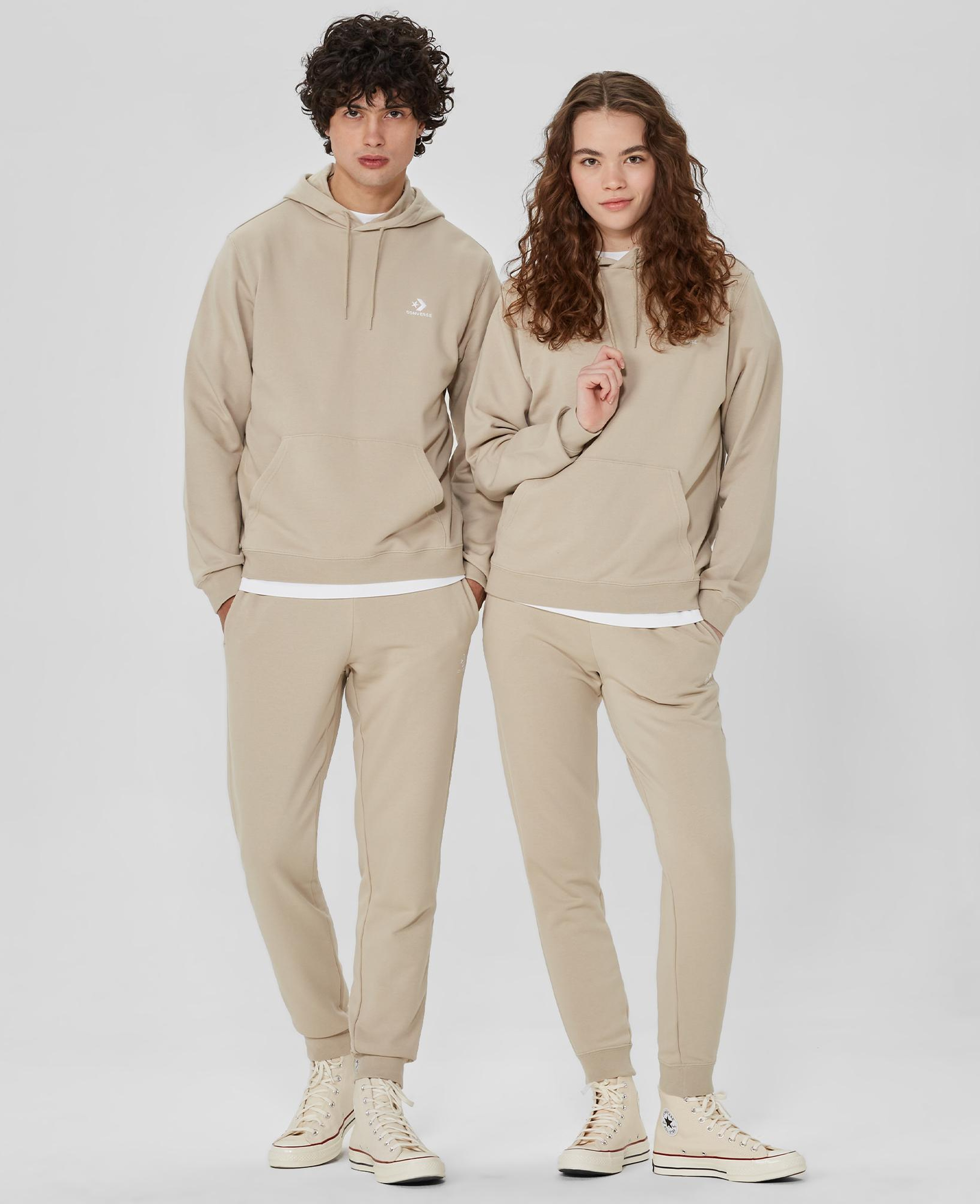 Converse Go-To Embroidered Star Chevron Unisex Pembe Hoodie