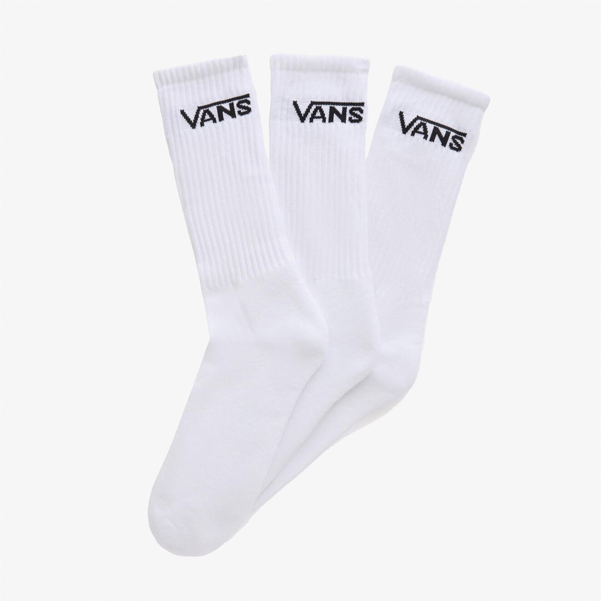Vans Classic Crew Erkek Beyaz Çorap