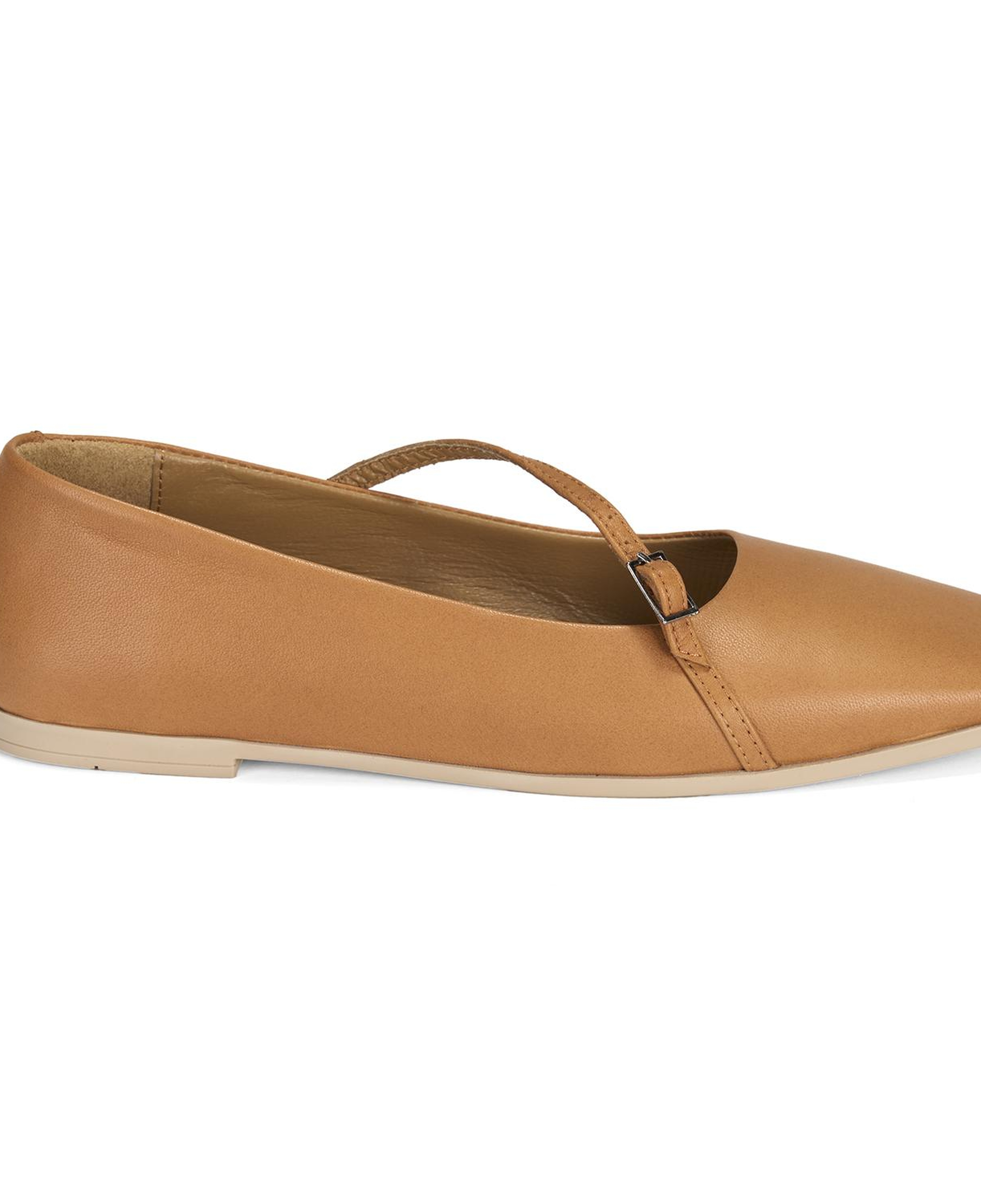 Kadın Taba Ayarlanabilir Tokalı Deri Babet