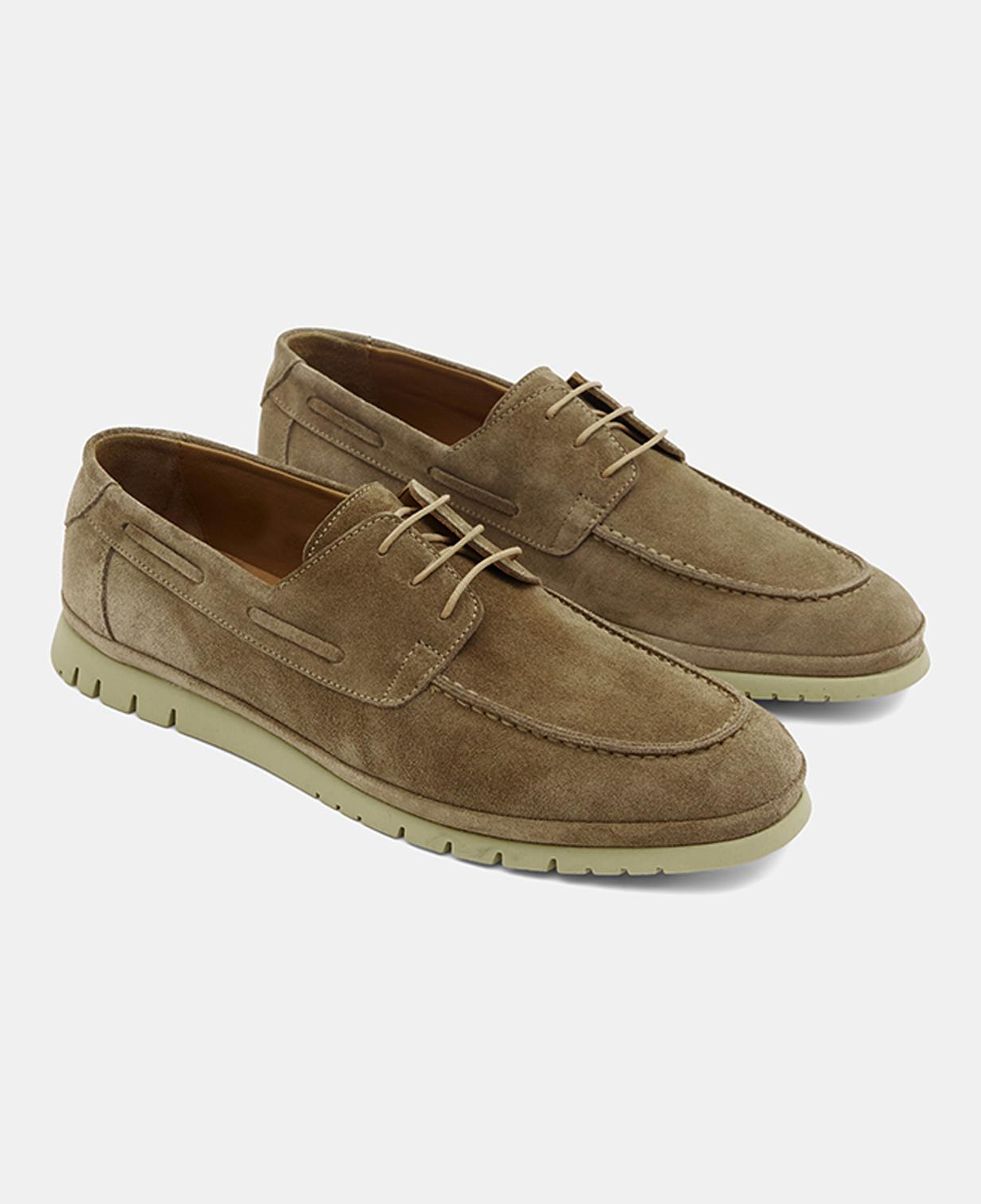 Erkek Vizon Bağcıklı Süet Günlük Loafer