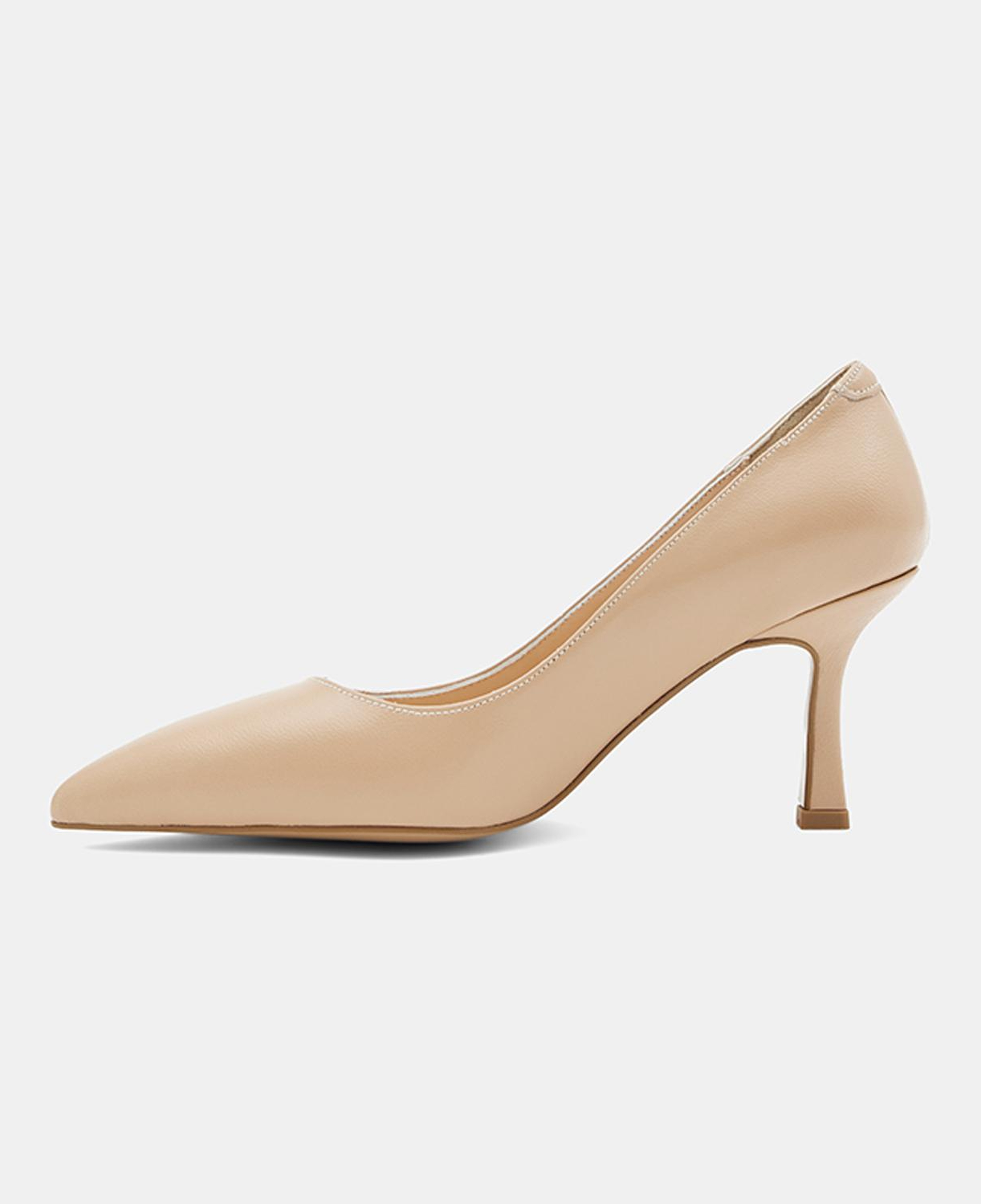 Kadın Ten Sivri Burunlu Klasik Deri Stiletto
