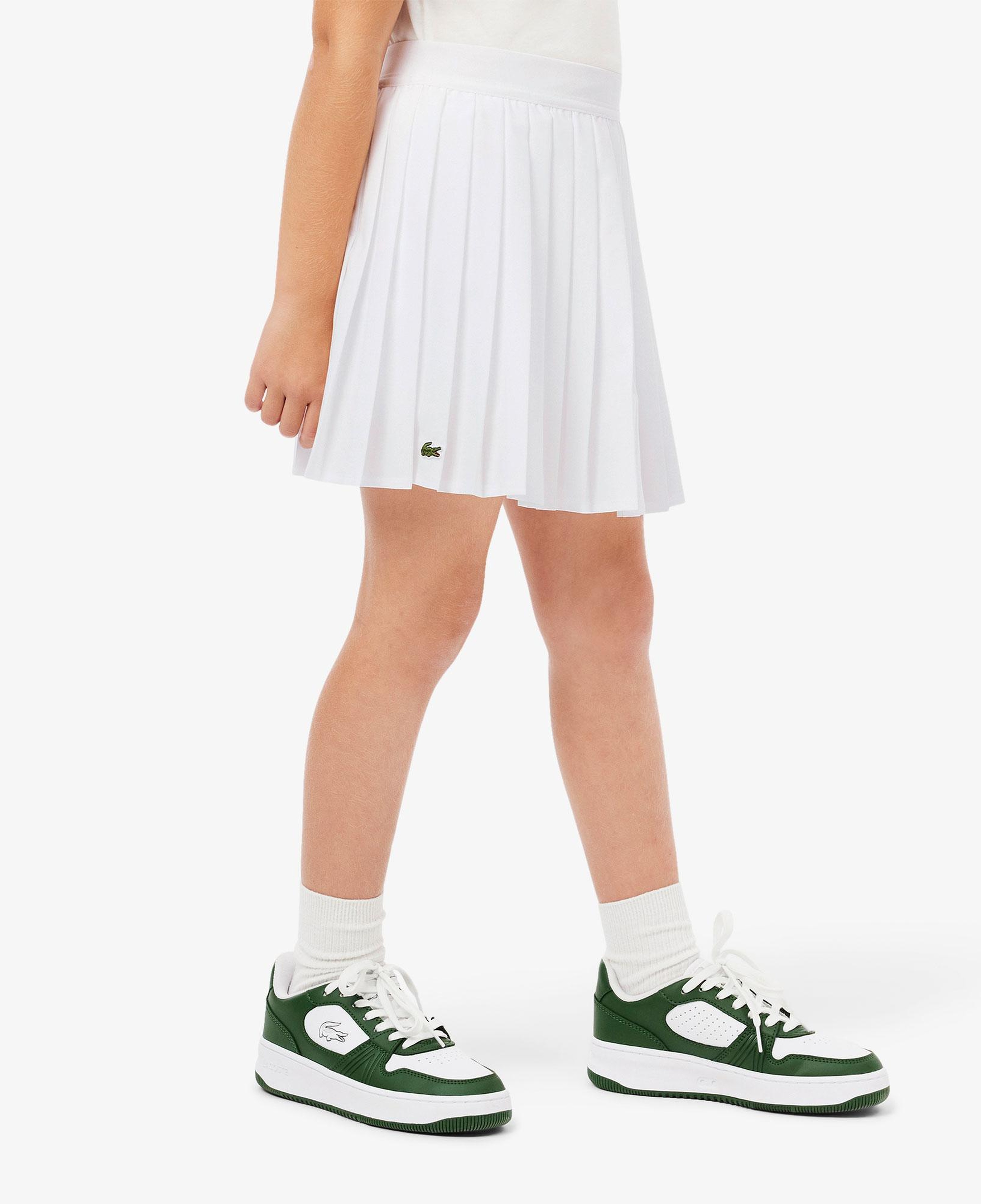 Lacoste Kız Çocuk Pileli Beyaz Etek