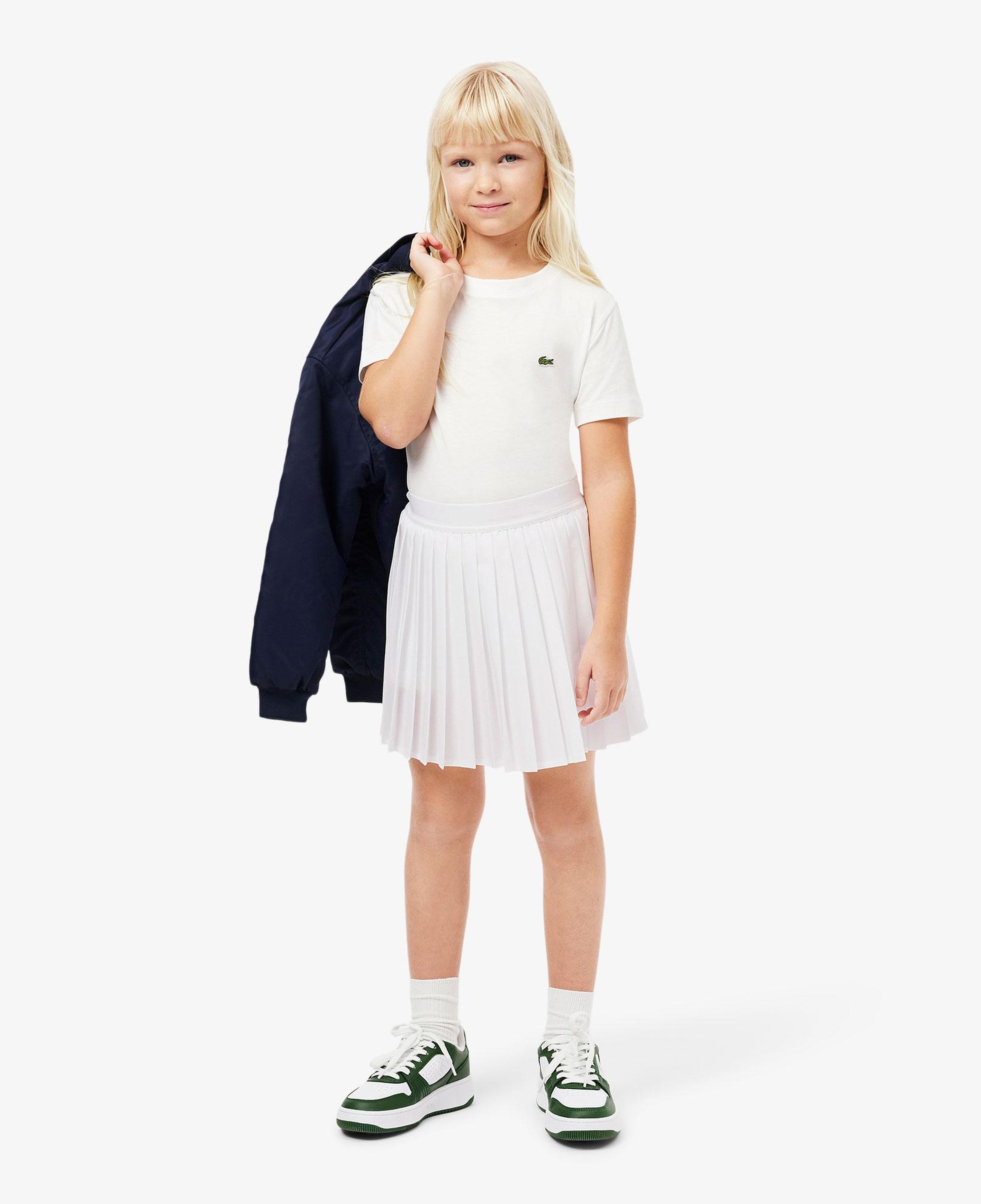 Lacoste Kız Çocuk Pileli Beyaz Etek