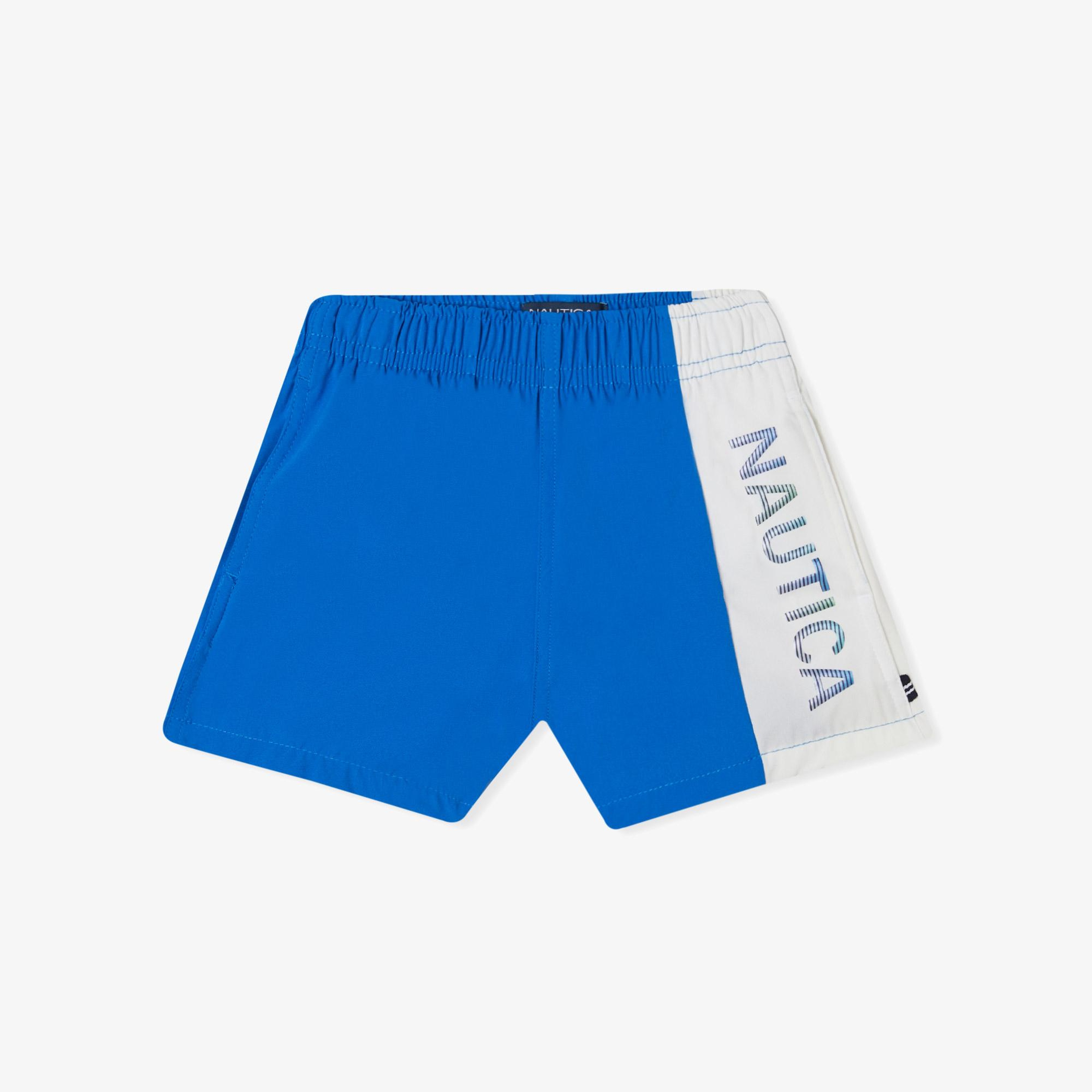 Nautica Erkek Çocuk Mavi Renk Bloklu Deniz Şort