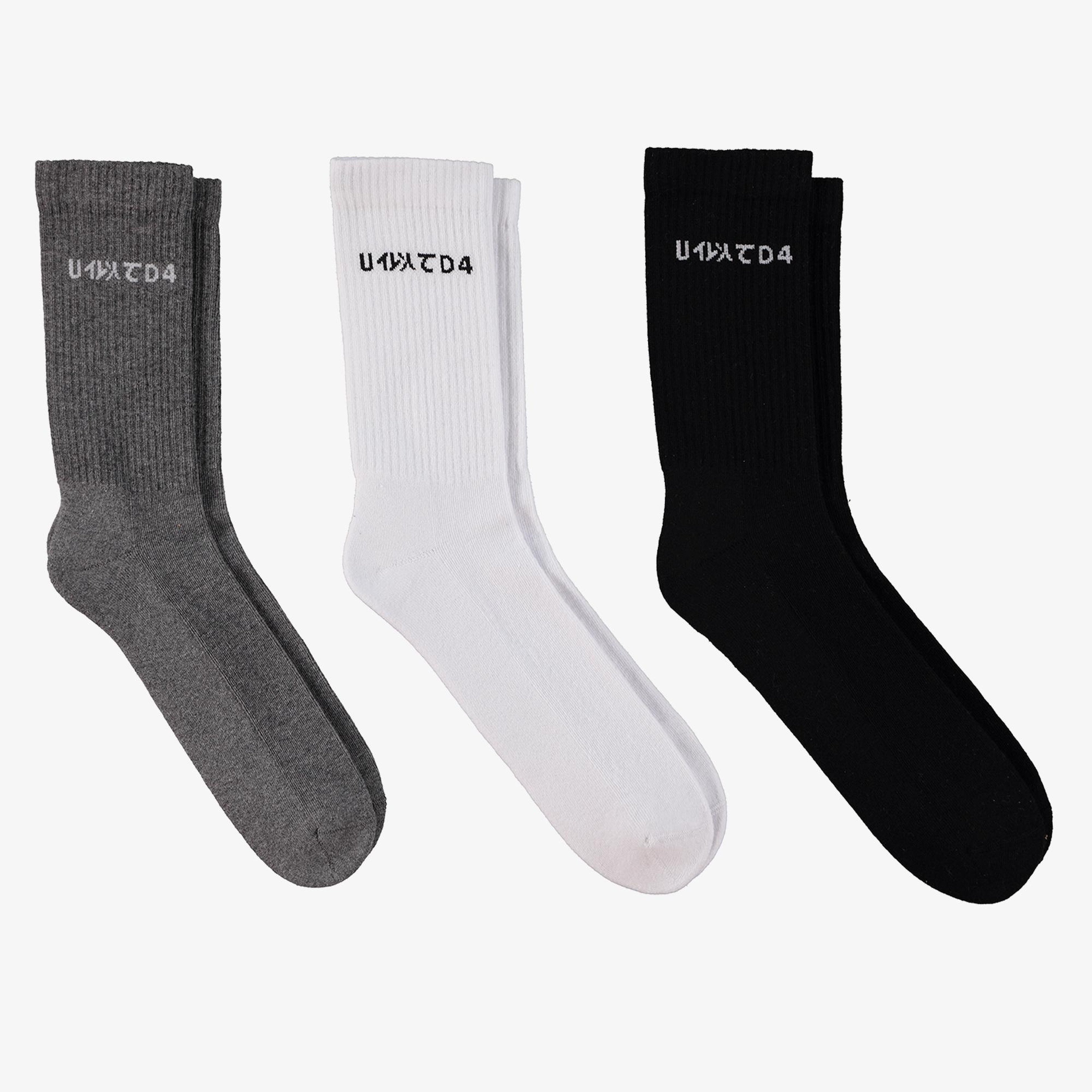 UNITED4 Classic Unisex Siyah Çorap