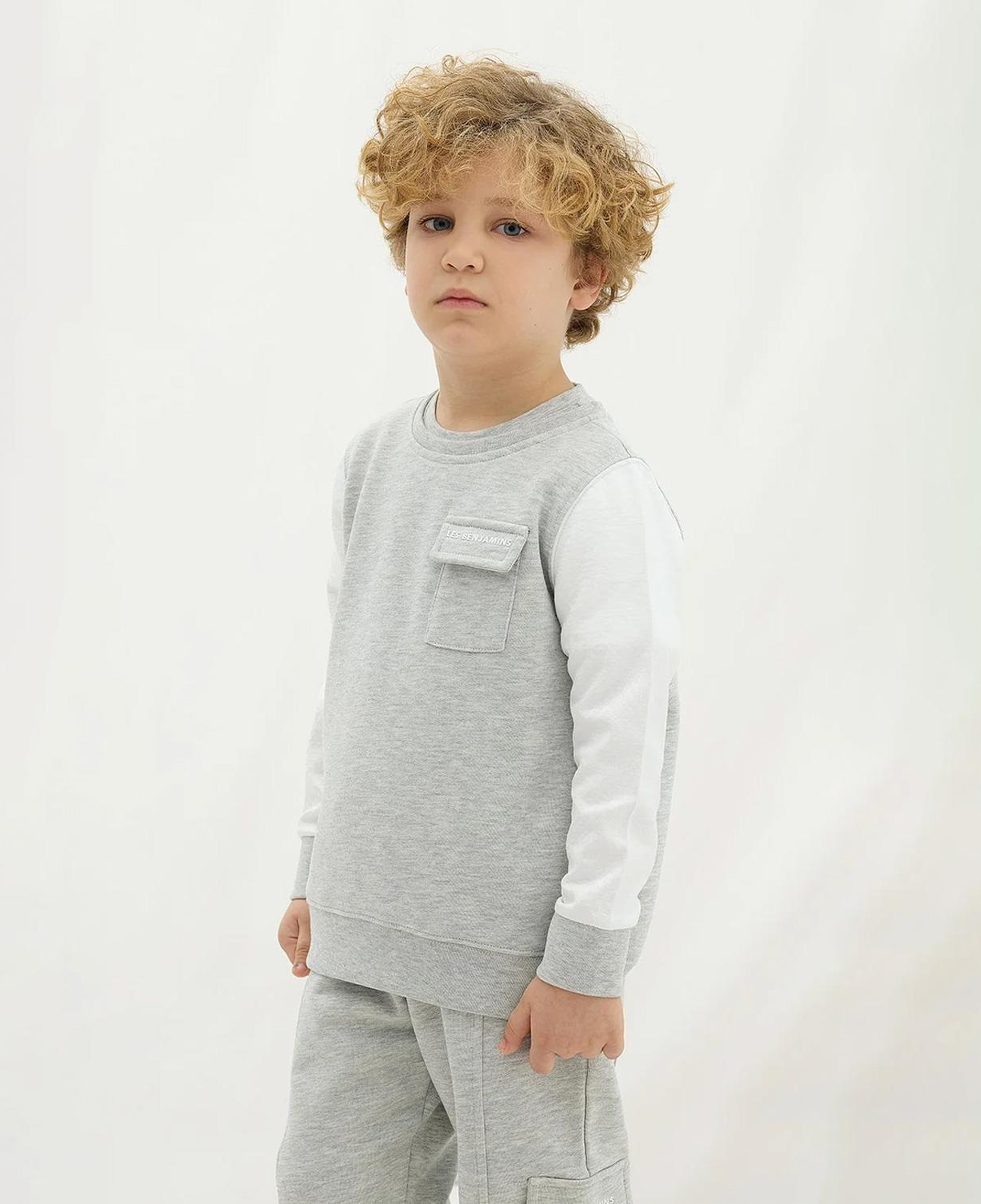 Les Benjamins 403 Çocuk Gri Sweatshirt