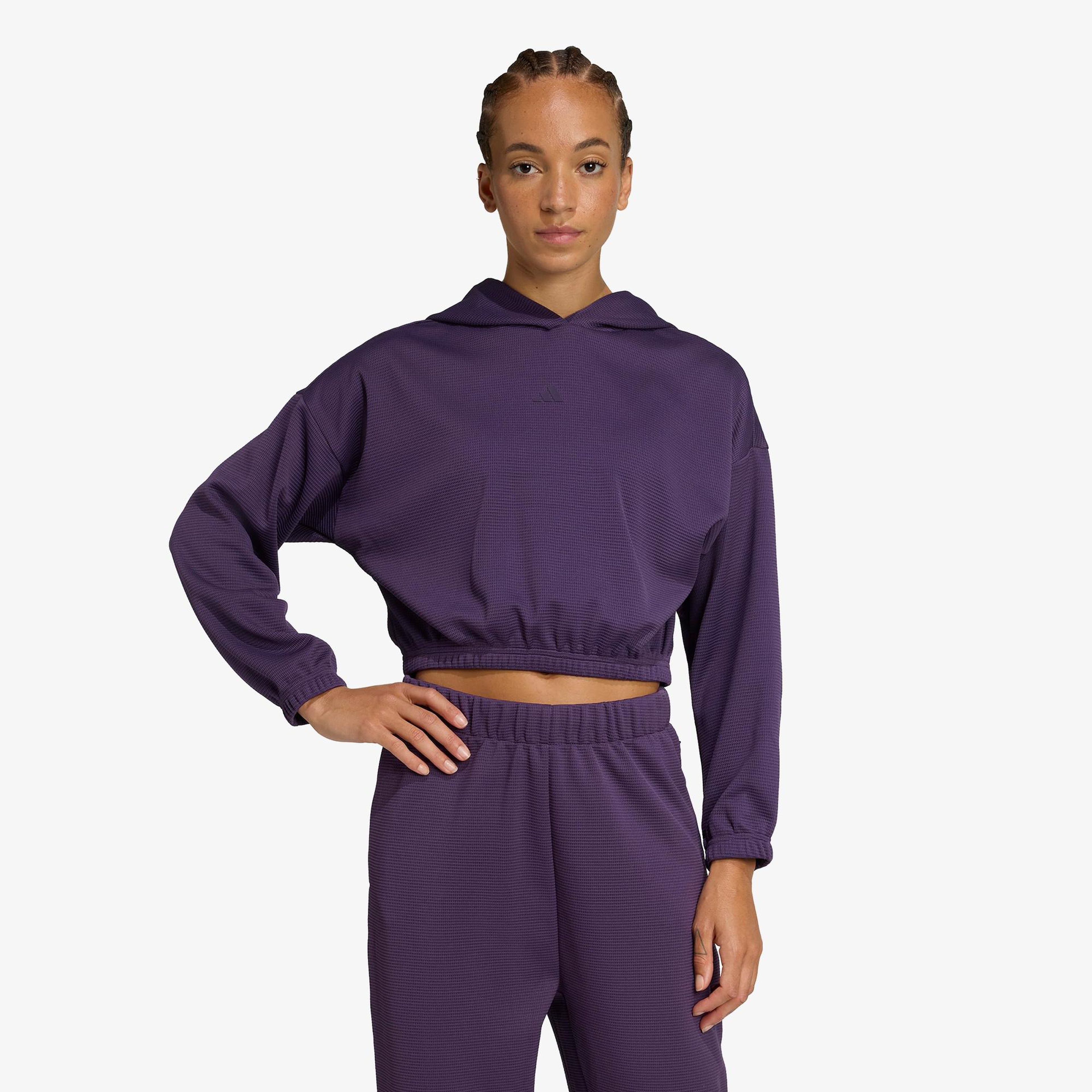 adidas Yoga Cover Up Kadın Mor Antrenman Sweatshirt
