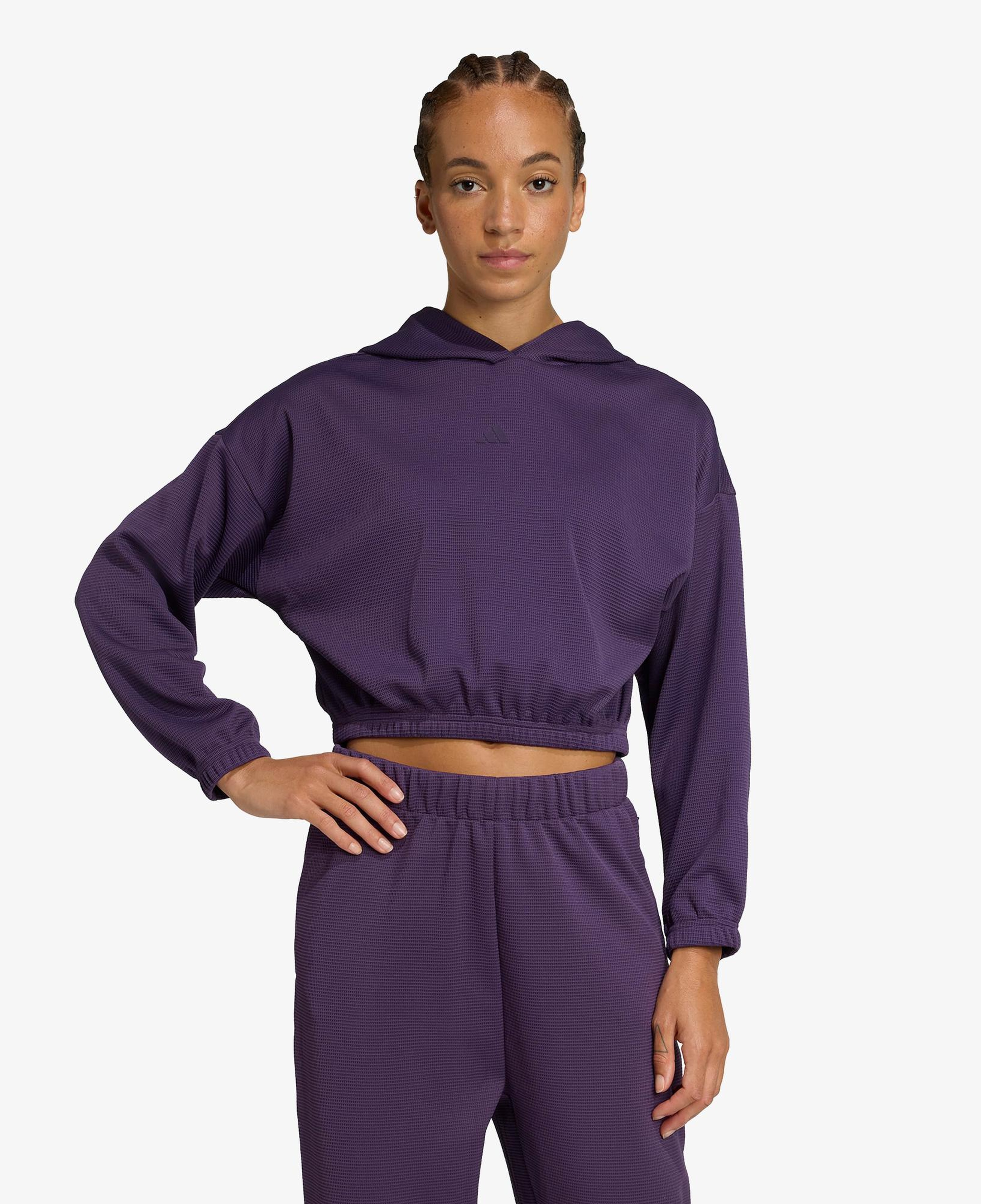 adidas Yoga Cover Up Kadın Mor Antrenman Sweatshirt