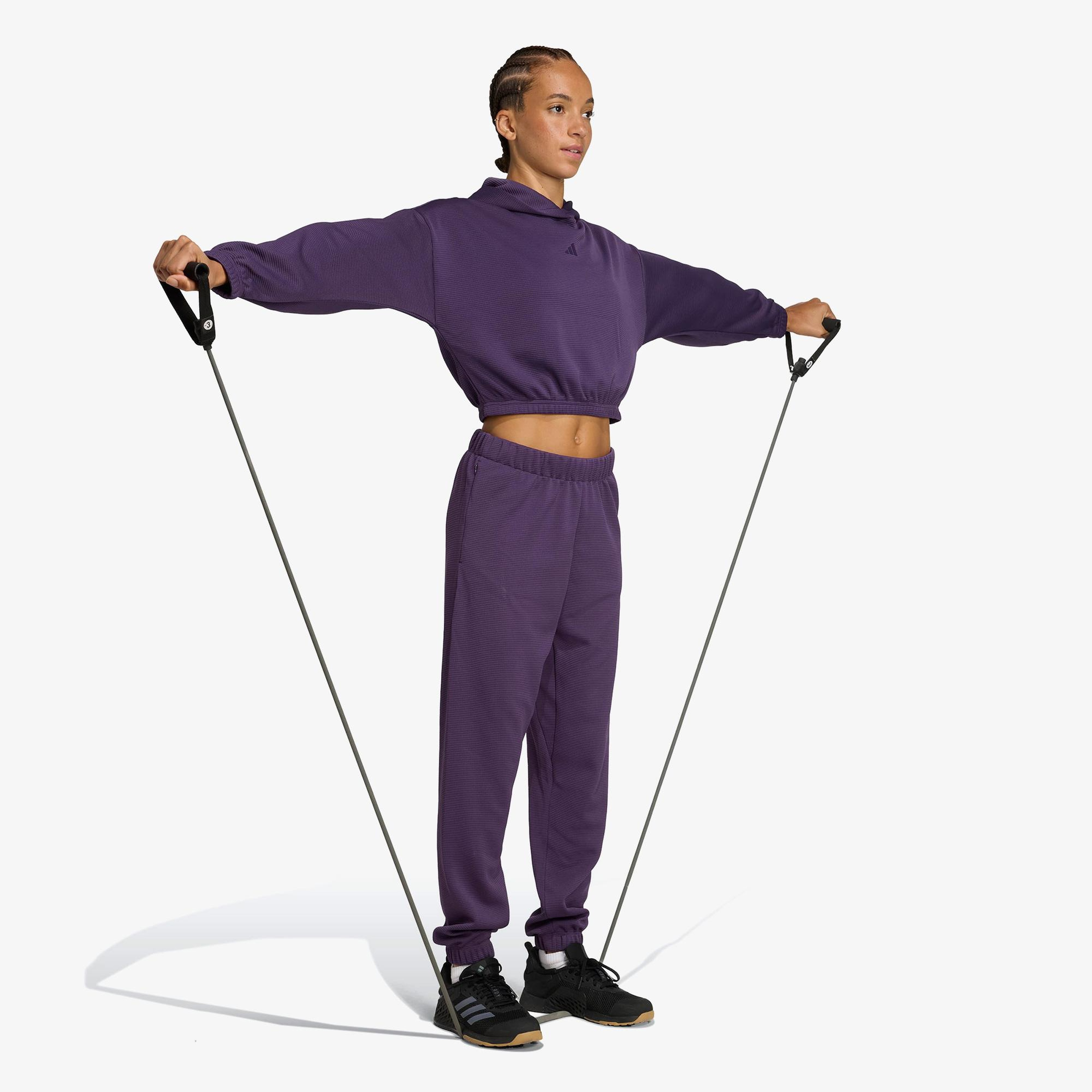 adidas Yoga Cover Up Kadın Mor Antrenman Sweatshirt
