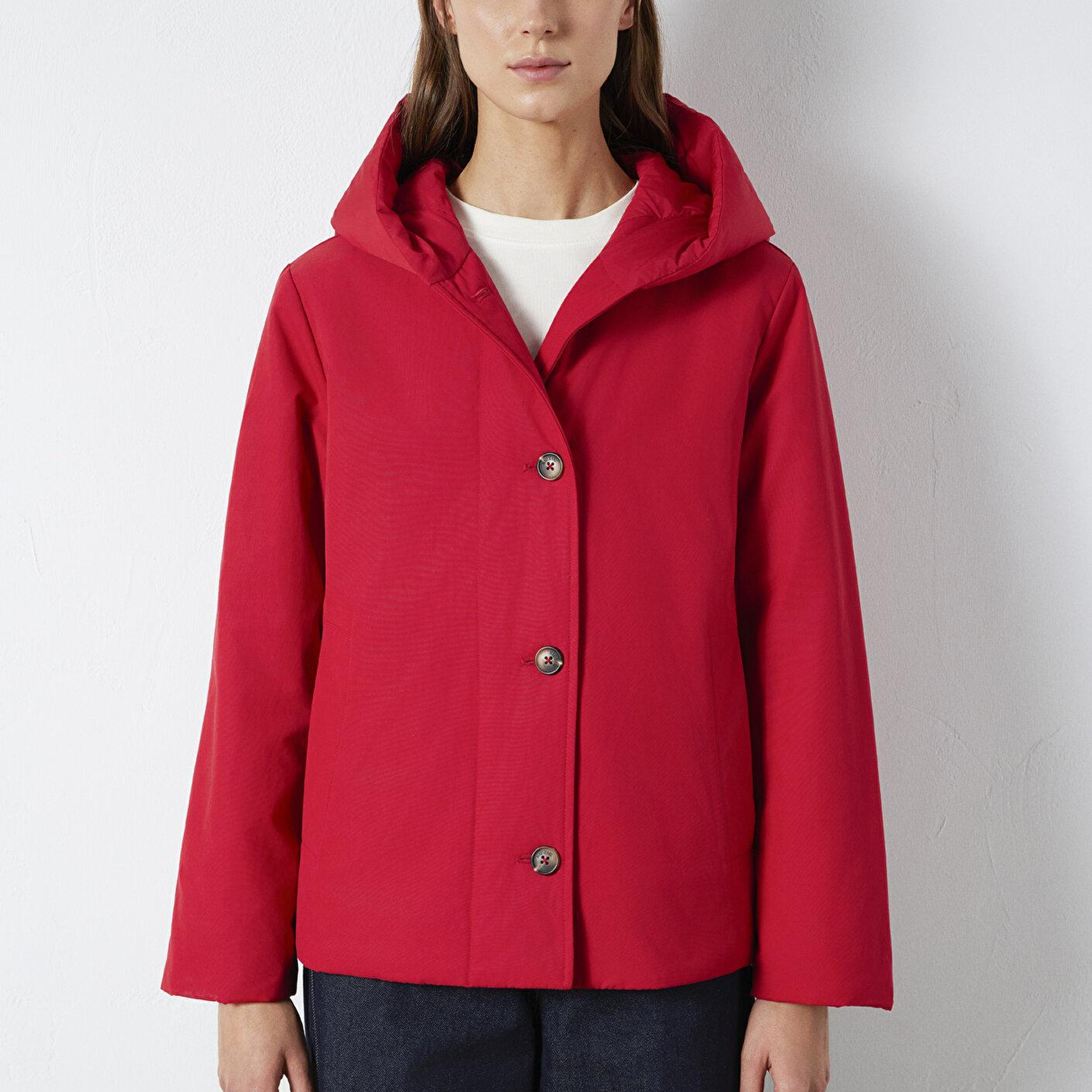 Mavi Kapüşonlu Kırmızı Ceket 1110814-88631