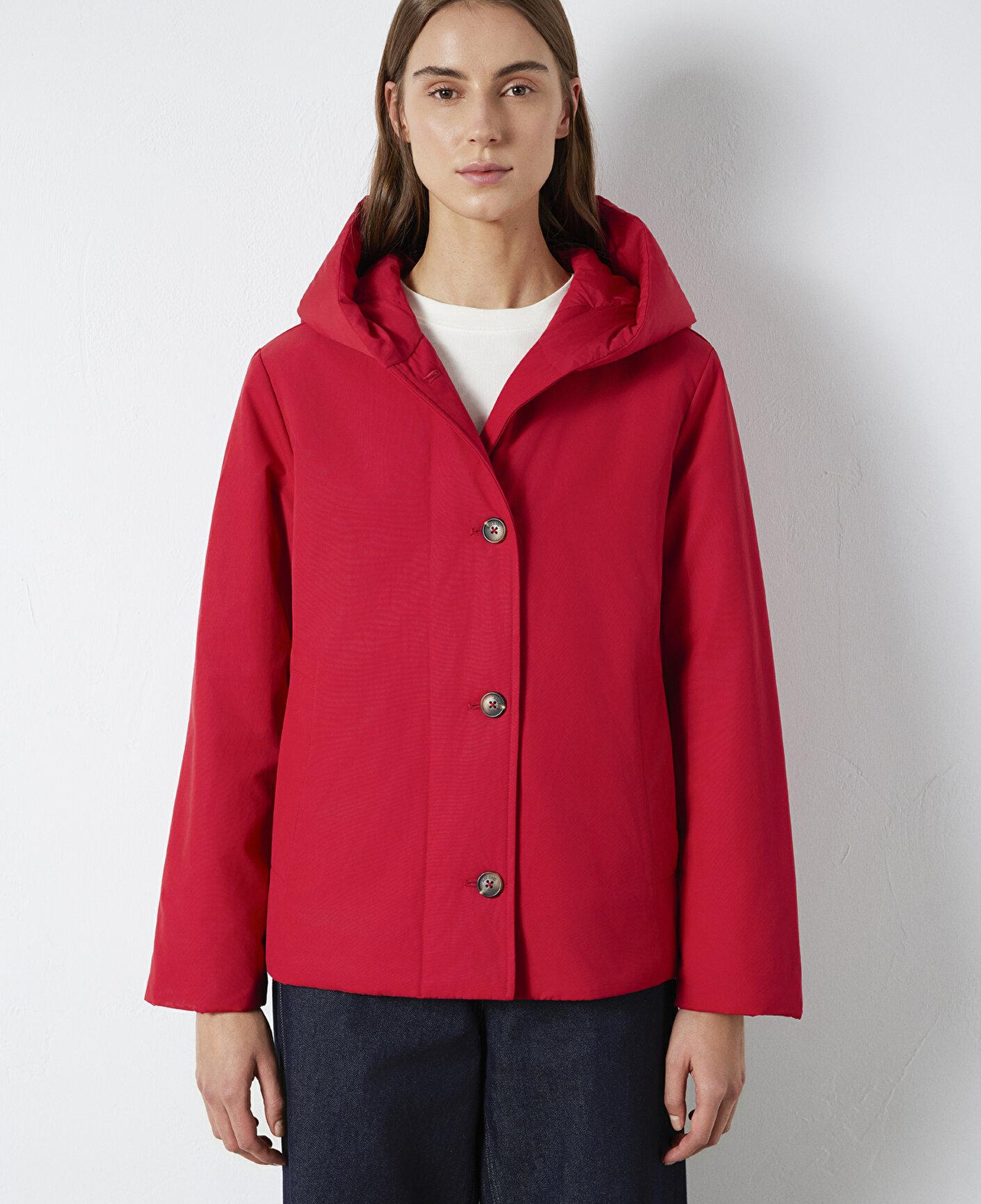 Mavi Kapüşonlu Kırmızı Ceket 1110814-88631