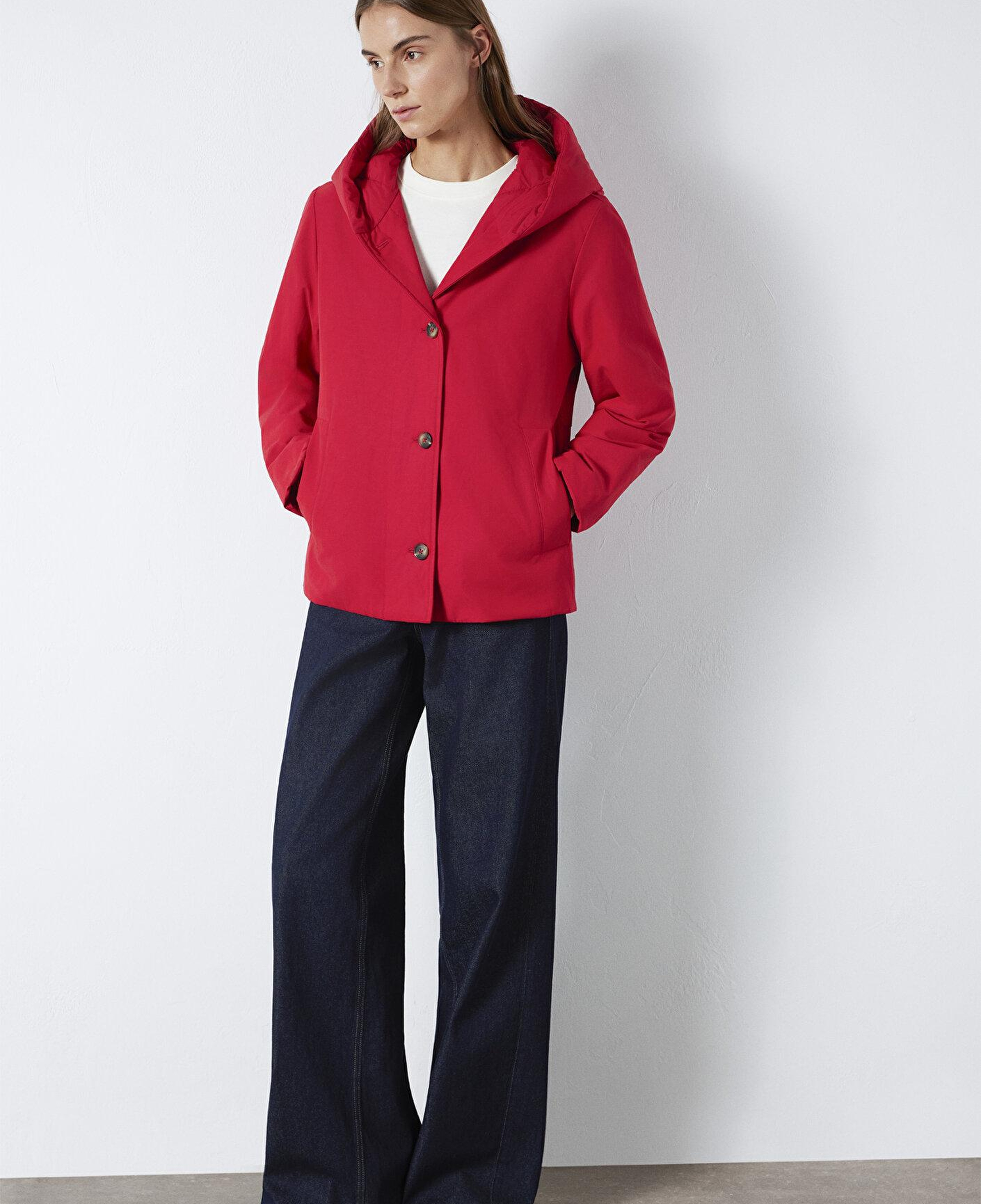 Mavi Kapüşonlu Kırmızı Ceket 1110814-88631