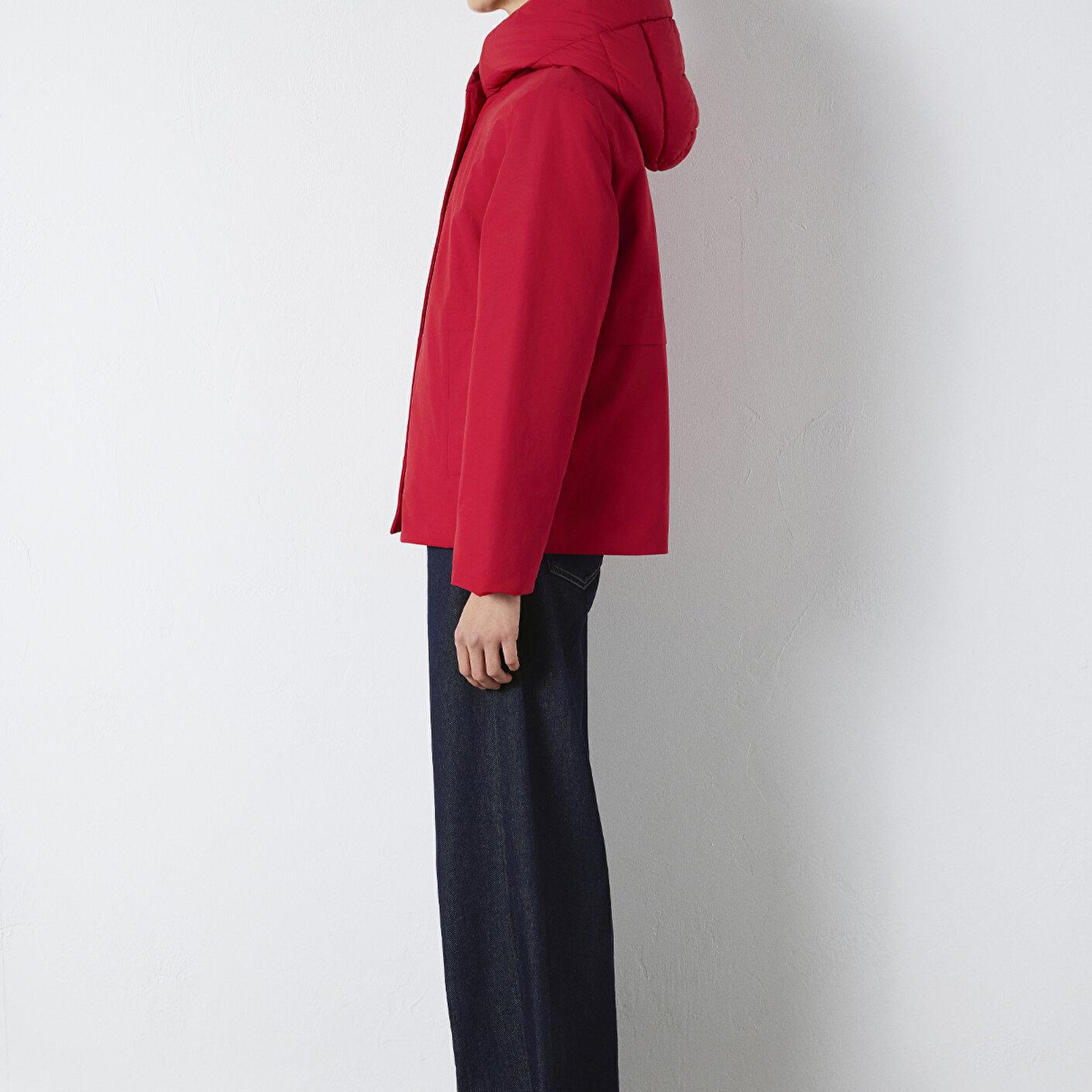 Mavi Kapüşonlu Kırmızı Ceket 1110814-88631