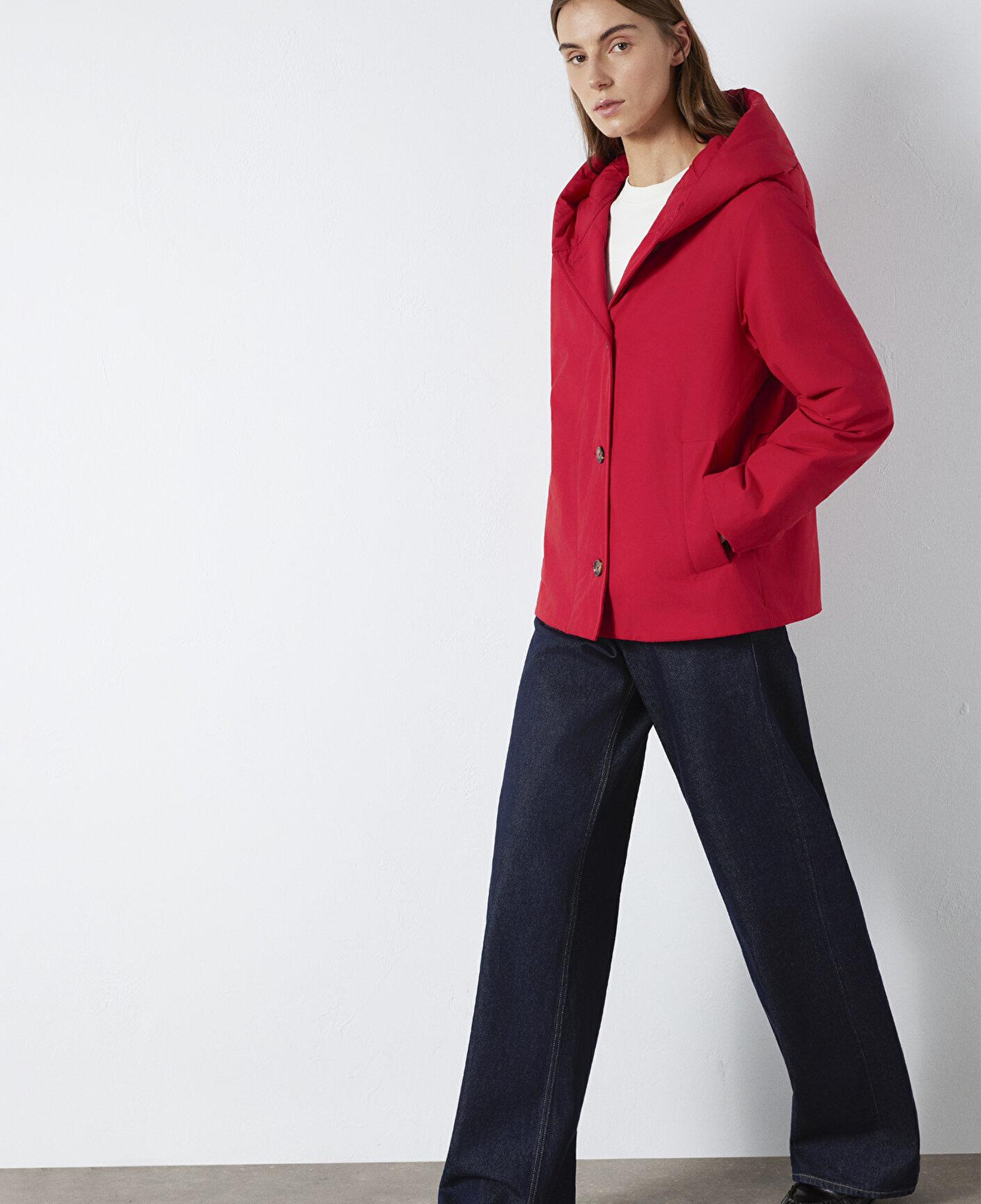 Mavi Kapüşonlu Kırmızı Ceket 1110814-88631