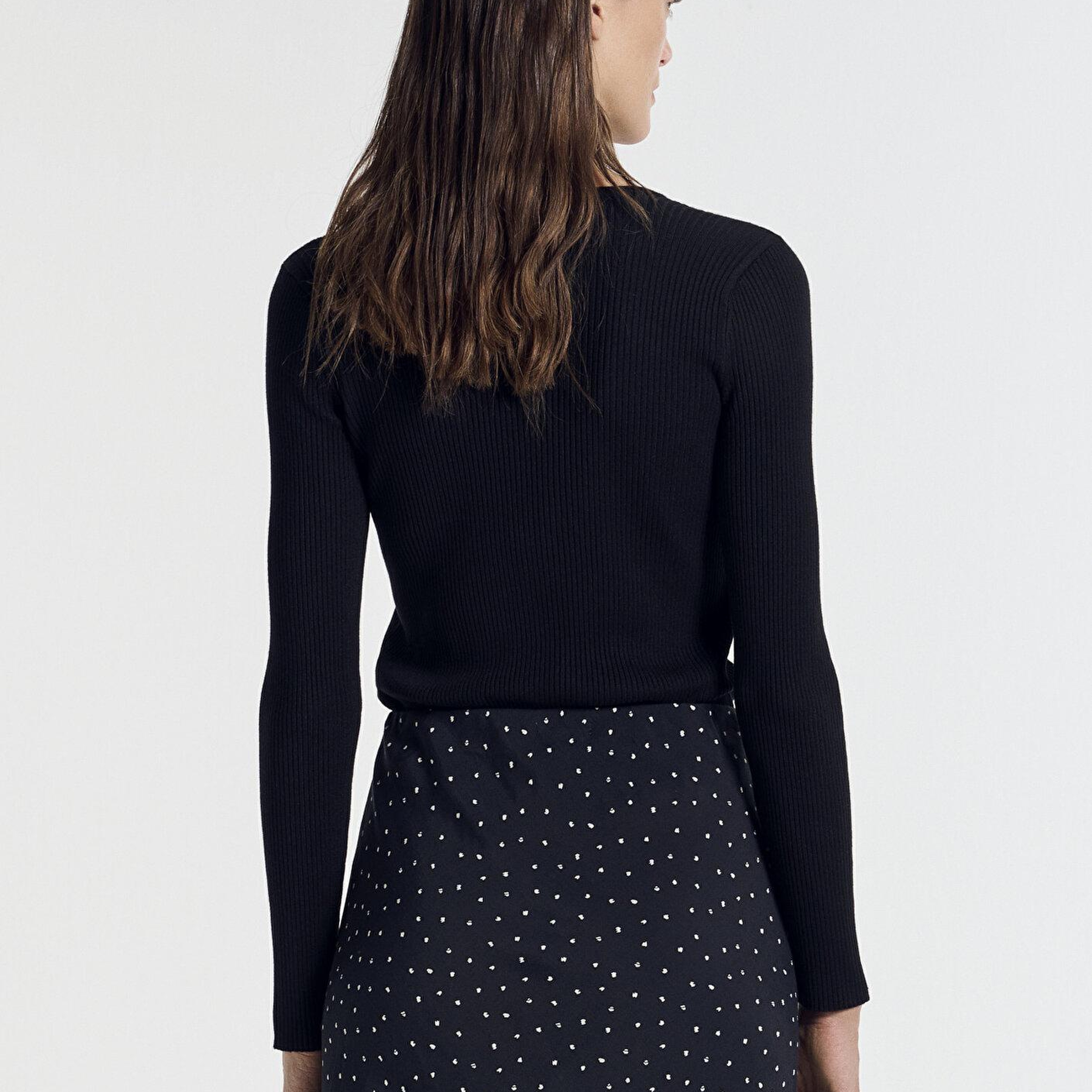 Mavi Baskılı Lacivert Midi Etek 1310583-91474