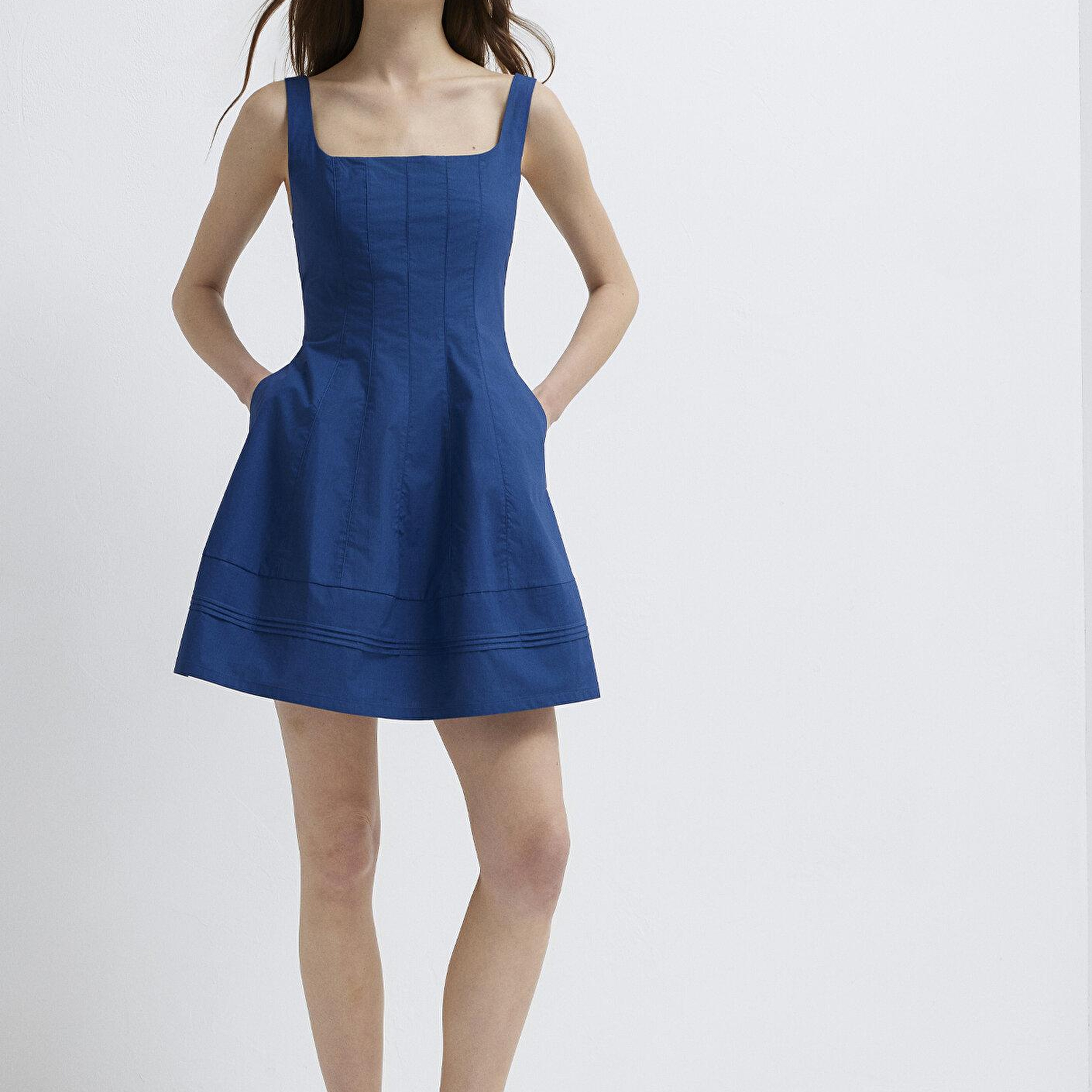 Mavi Lacivert Kısa Elbise 1310810-82625