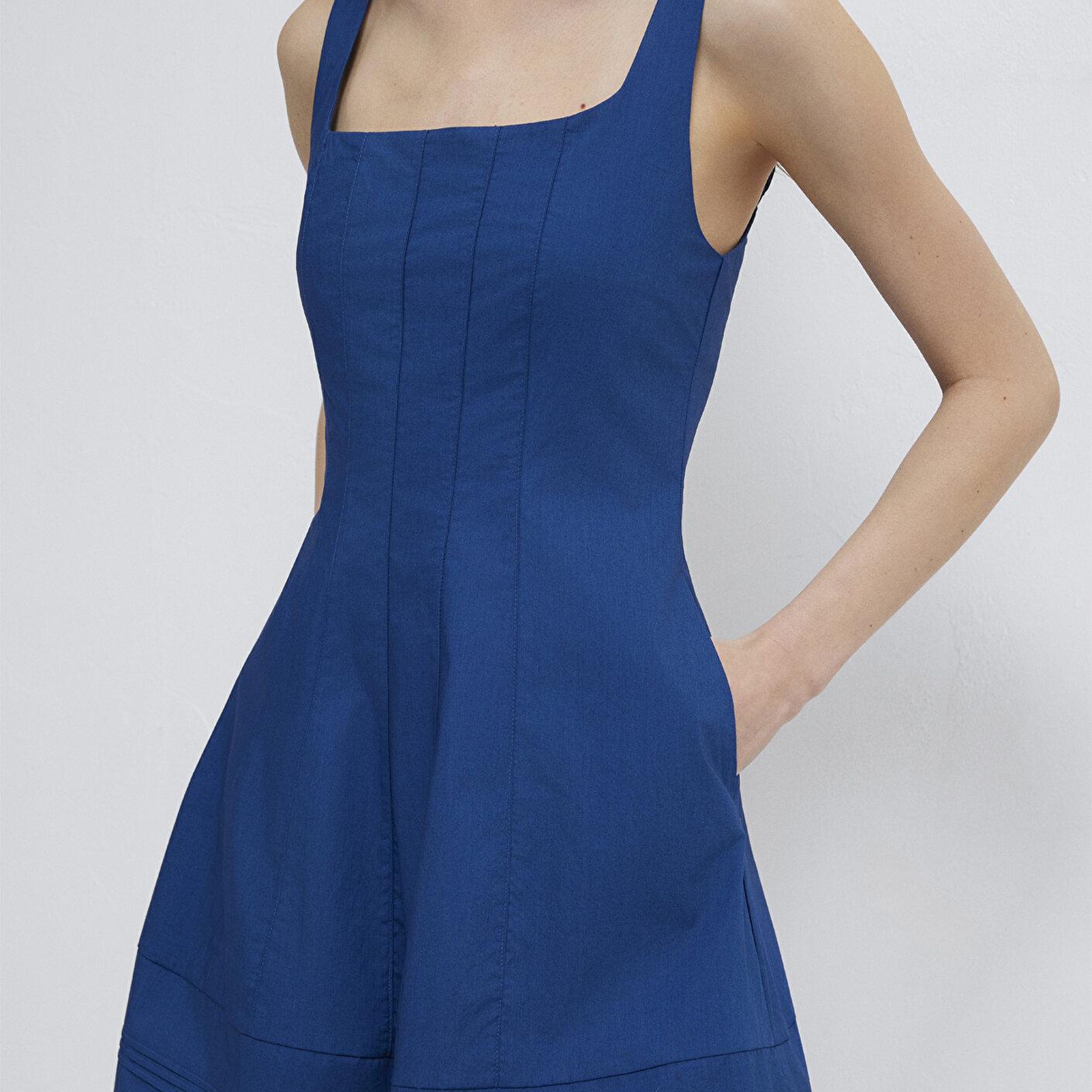 Mavi Lacivert Kısa Elbise 1310810-82625