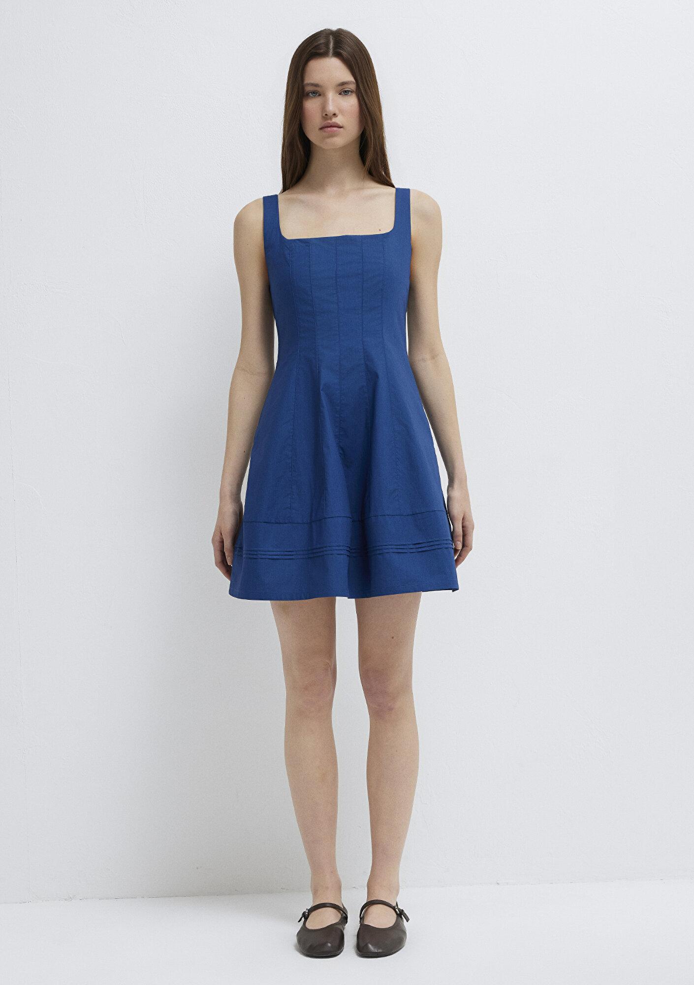 Mavi Lacivert Kısa Elbise 1310810-82625