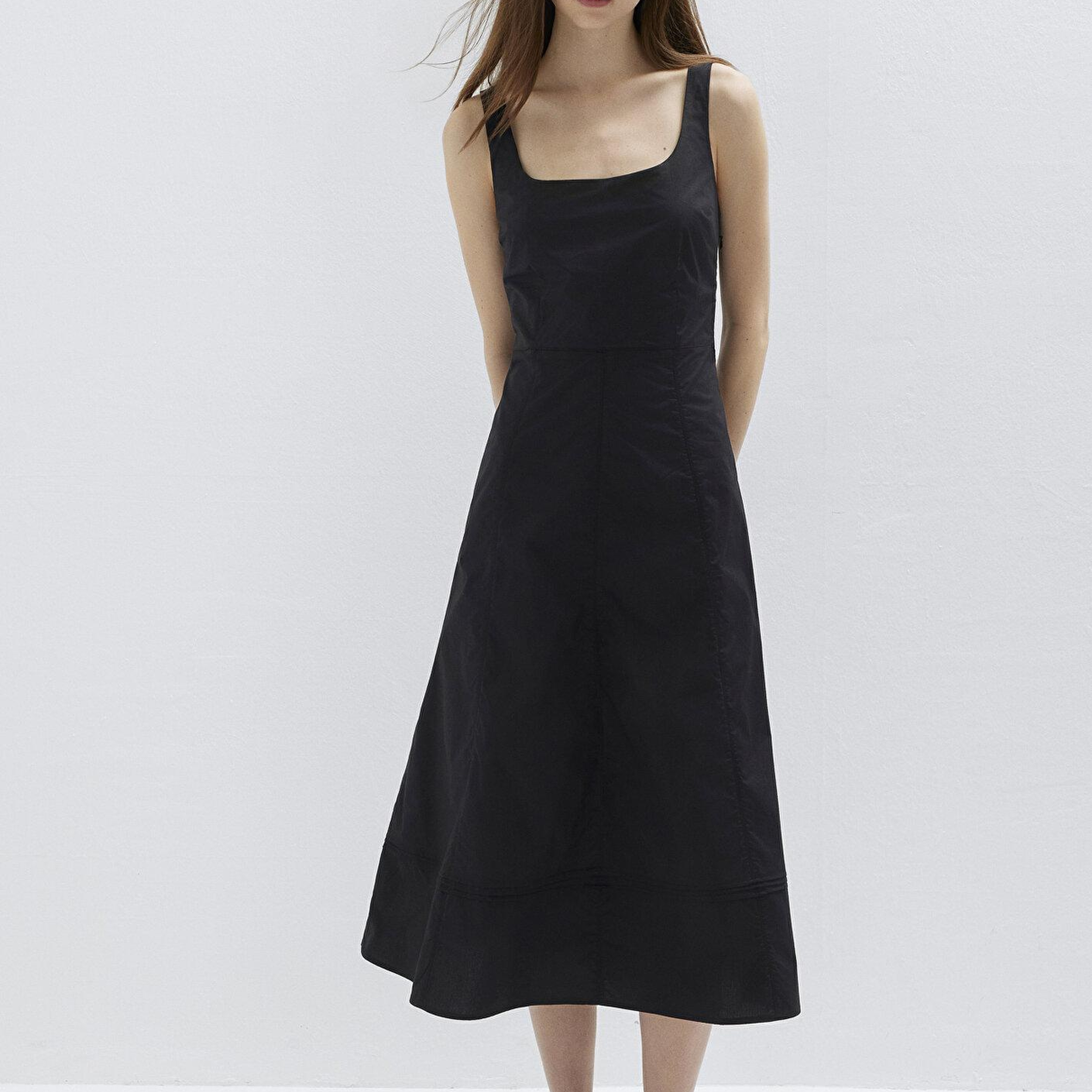 Mavi Siyah Uzun Elbise 1310809-900