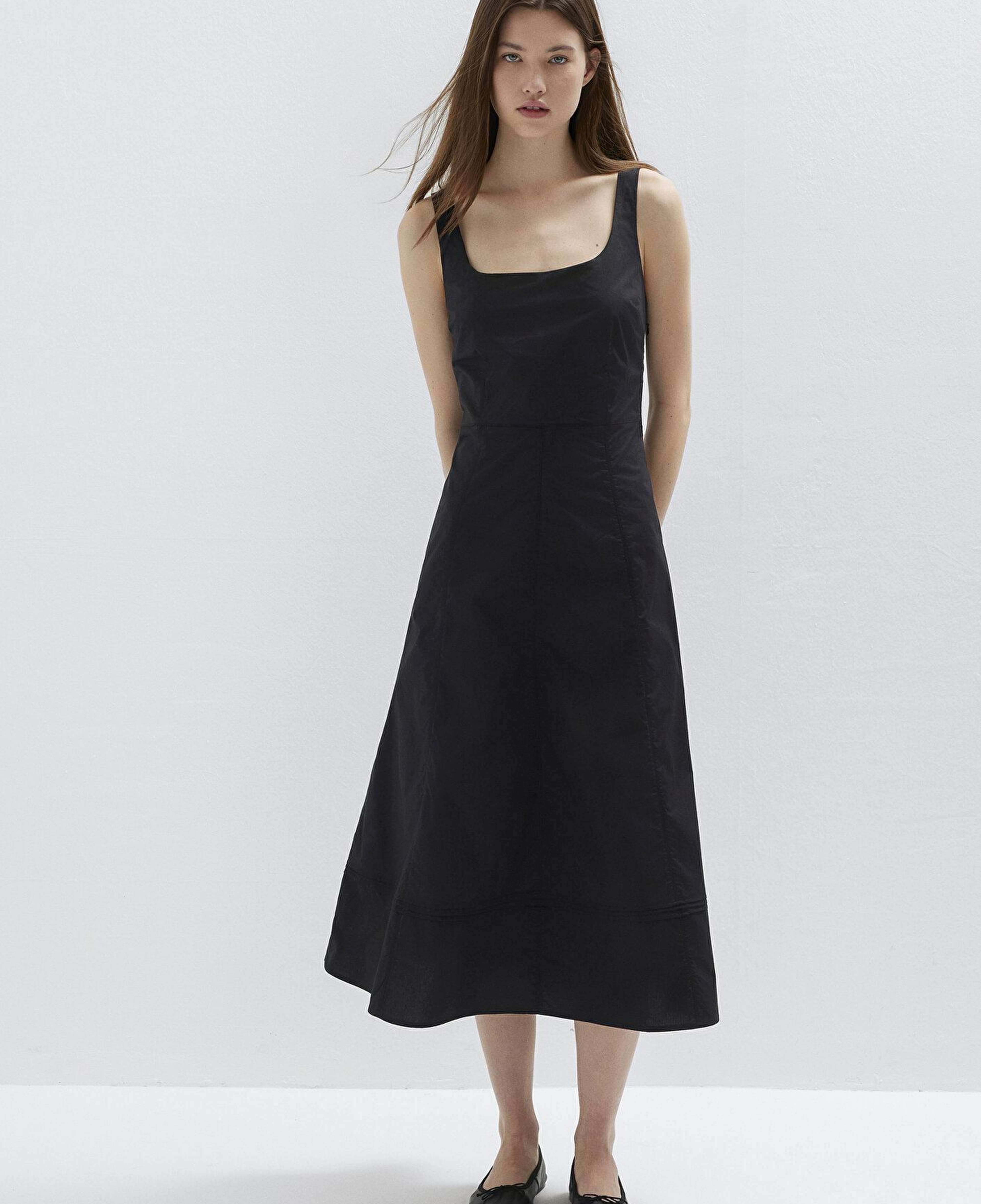 Mavi Siyah Uzun Elbise 1310809-900