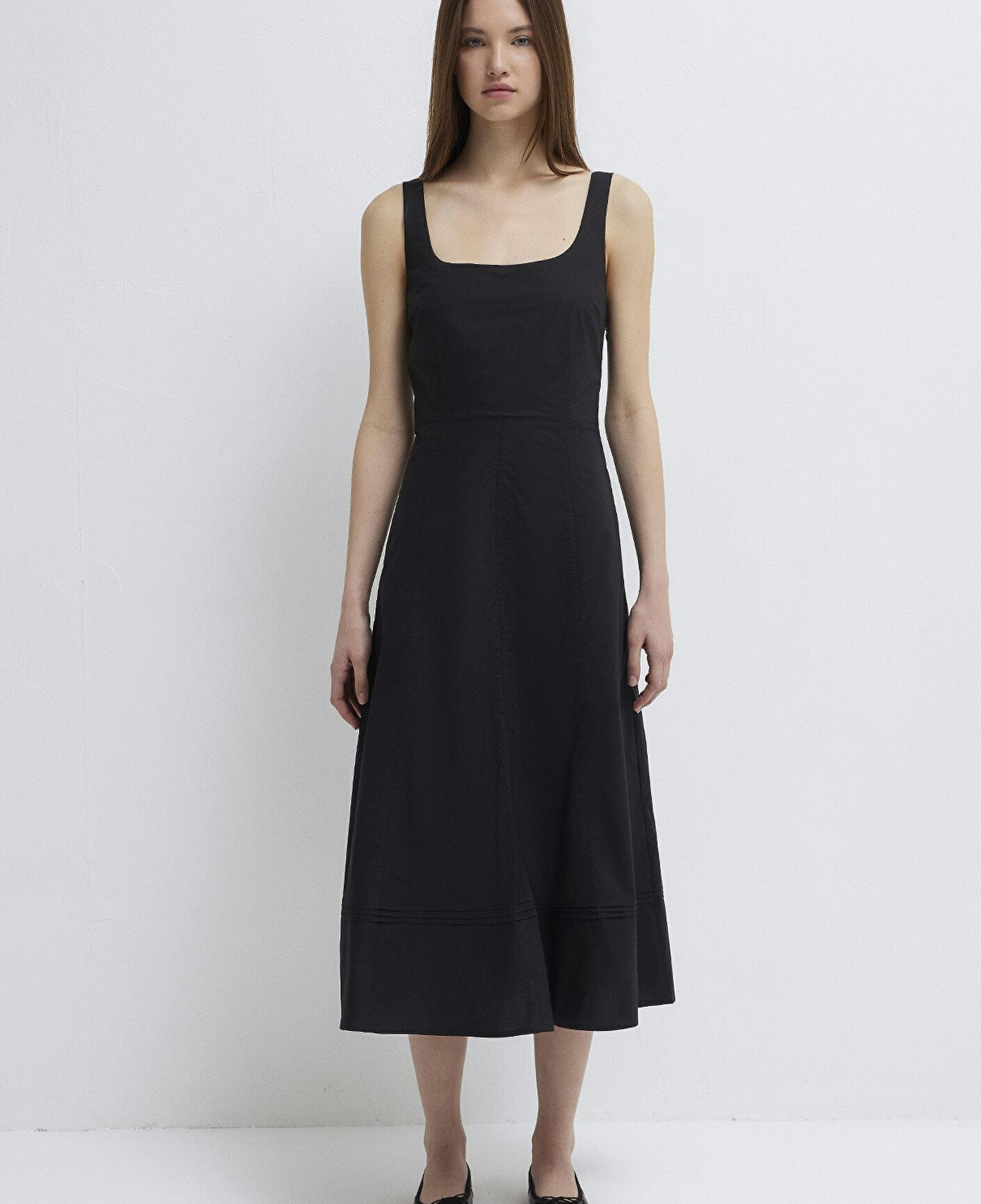 Mavi Siyah Uzun Elbise 1310809-900