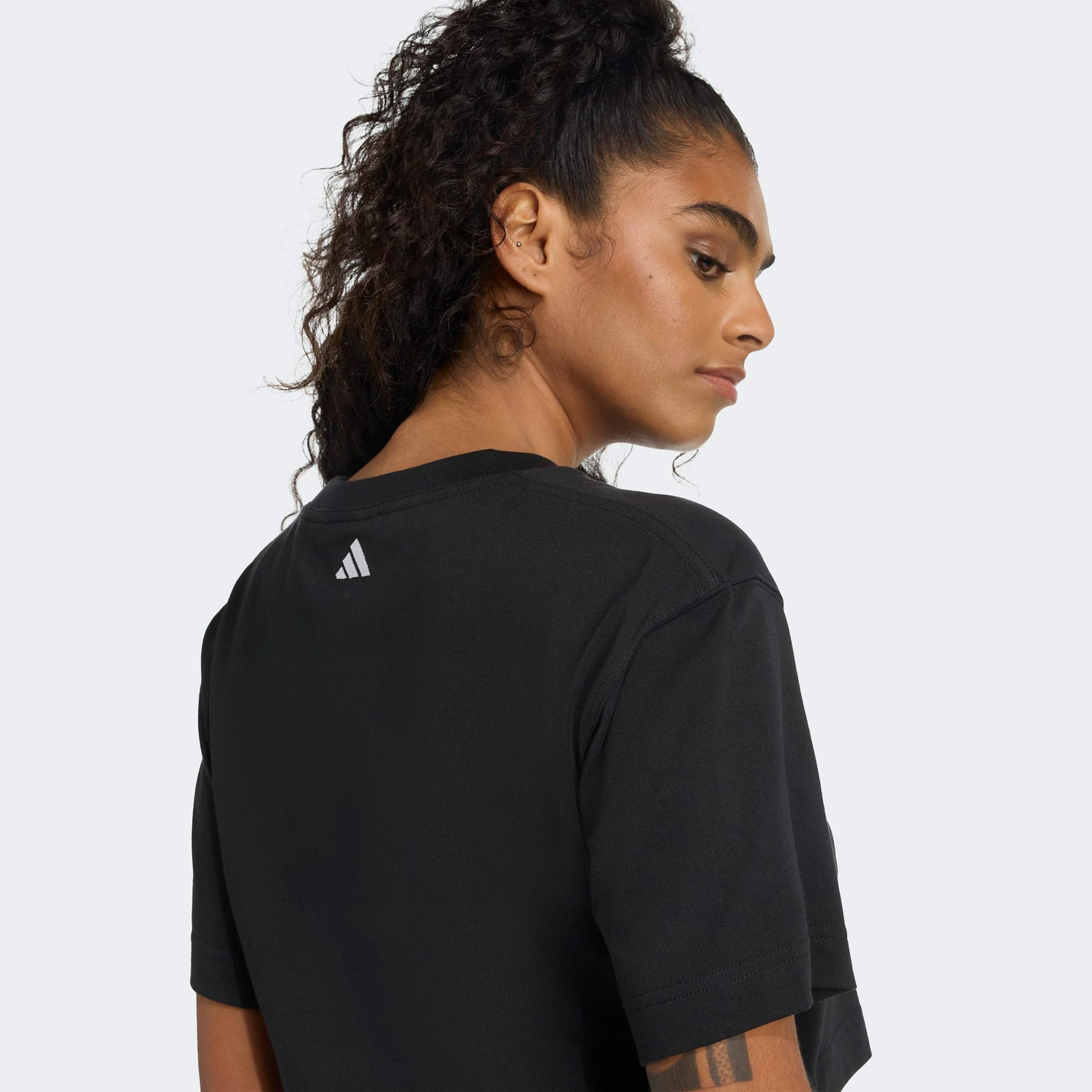 adidas Fortnite Crop Kadın Siyah T-Shirt