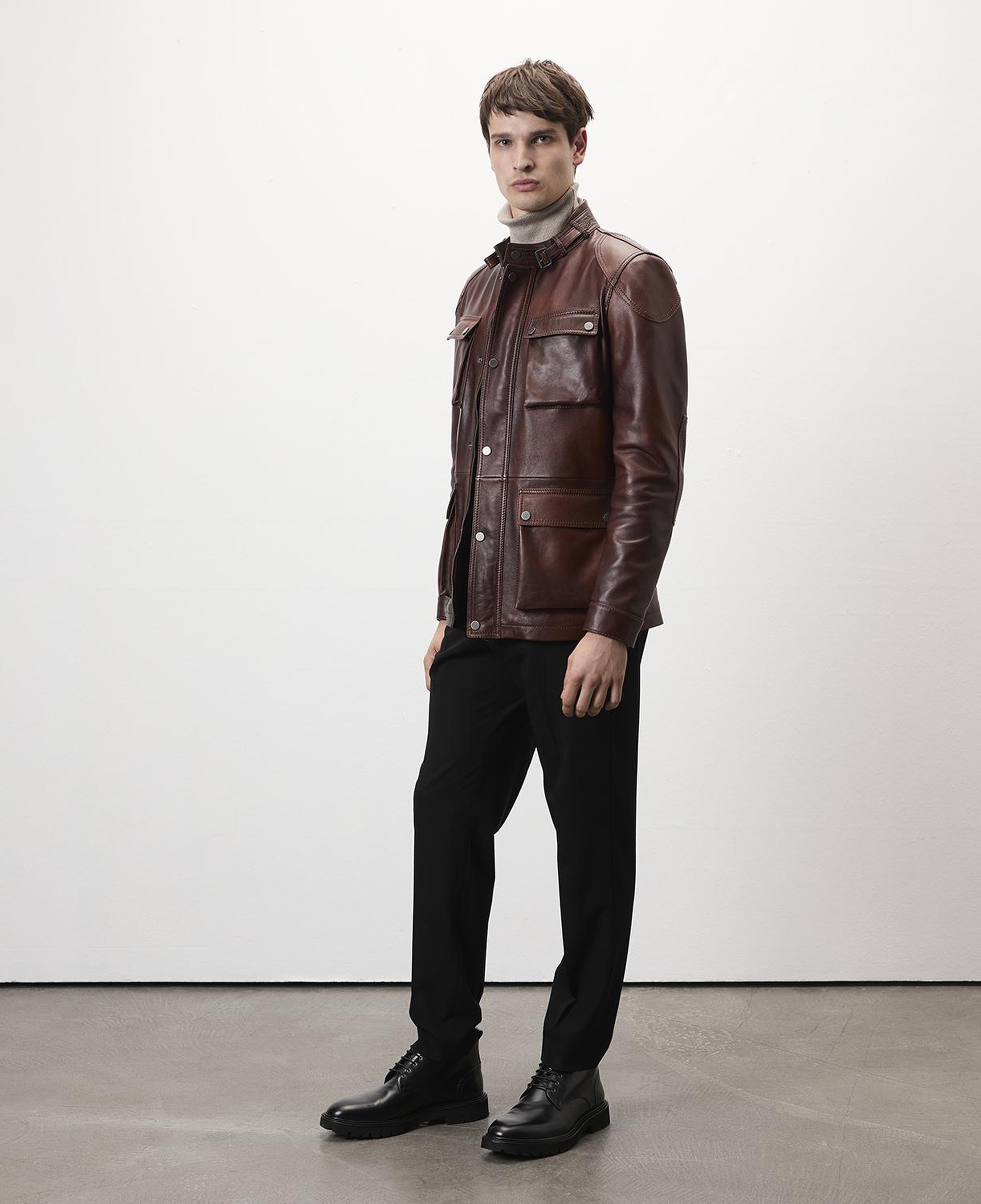 Dione Kahve Erkek Deri Mont