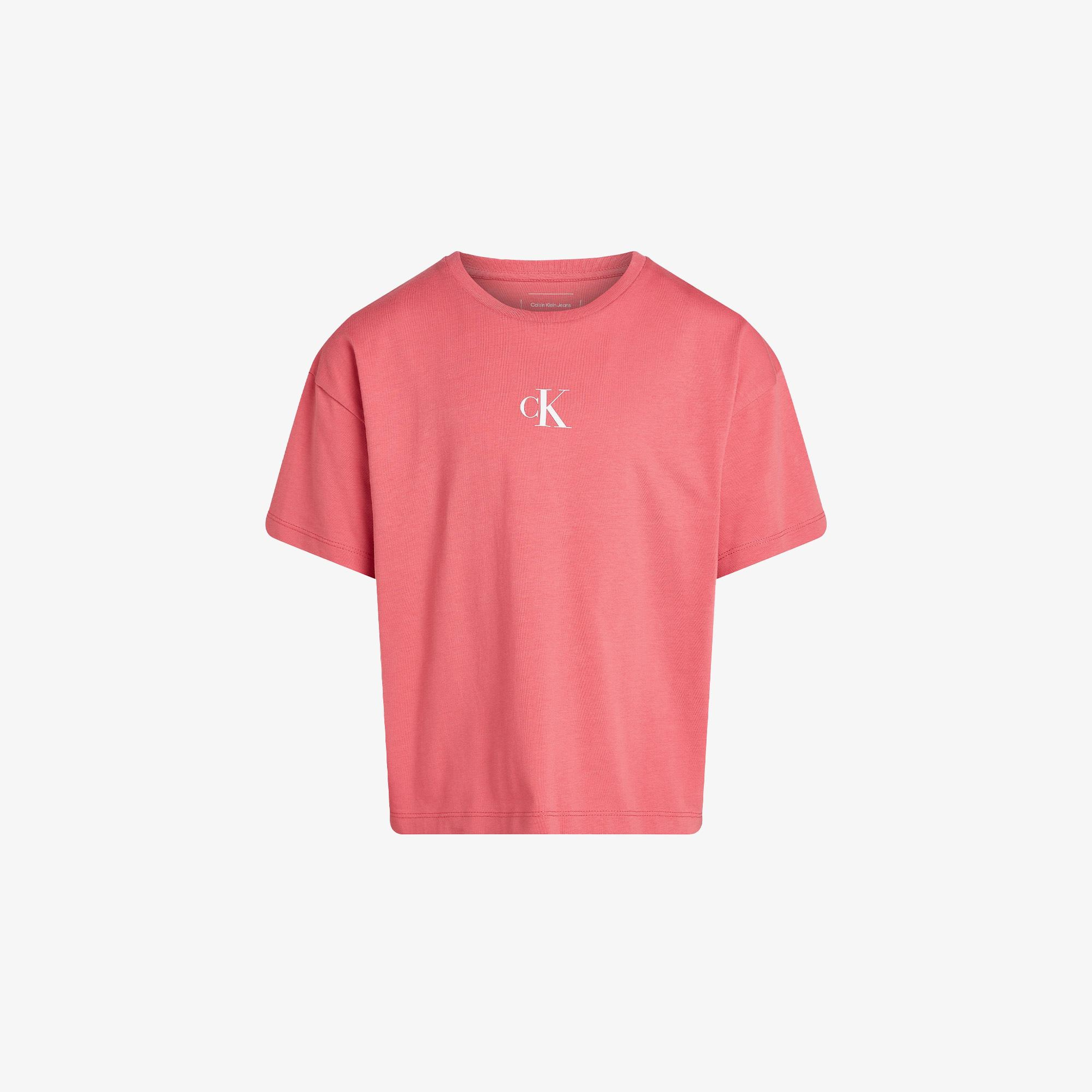Calvin Klein Boxy Çocuk Pembe T-Shirt
