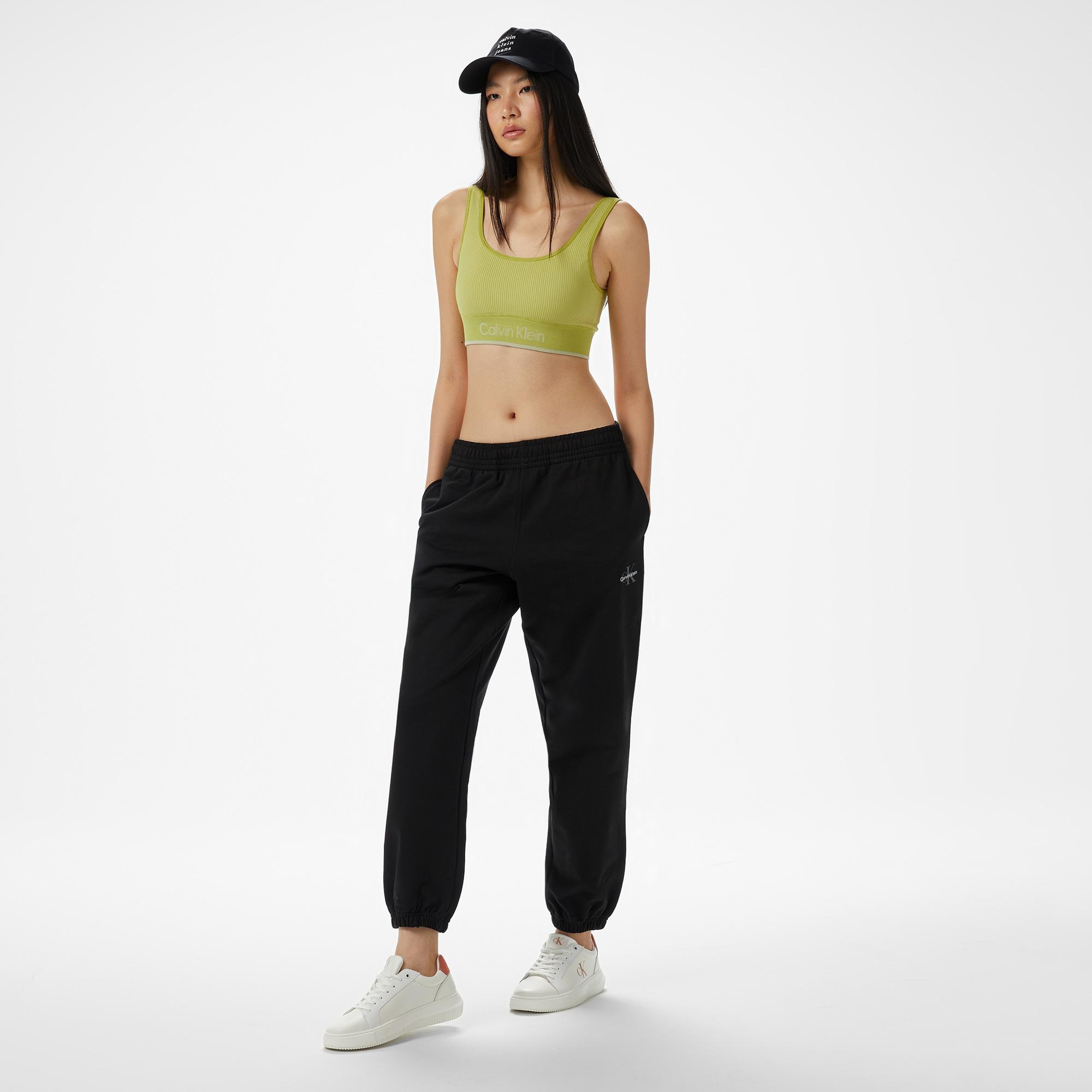 Calvin Klein Monologo French Terry Jogger Kadın Siyah Eşofman Altı