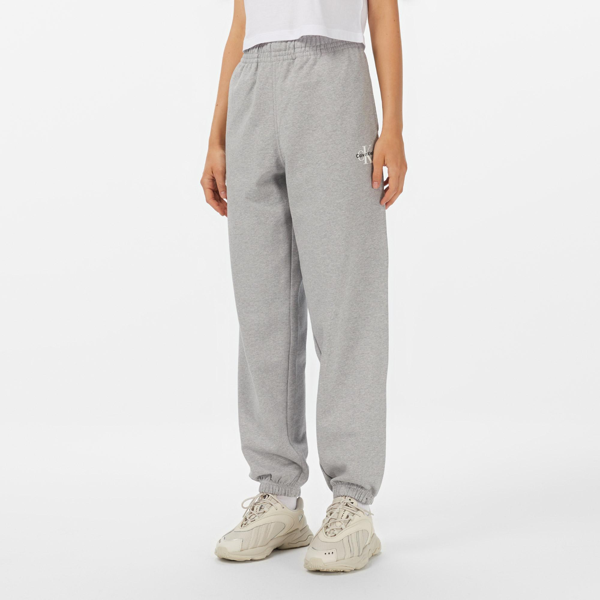 Calvin Klein Monologo French Terry Jogger Kadın Gri Eşofman Altı