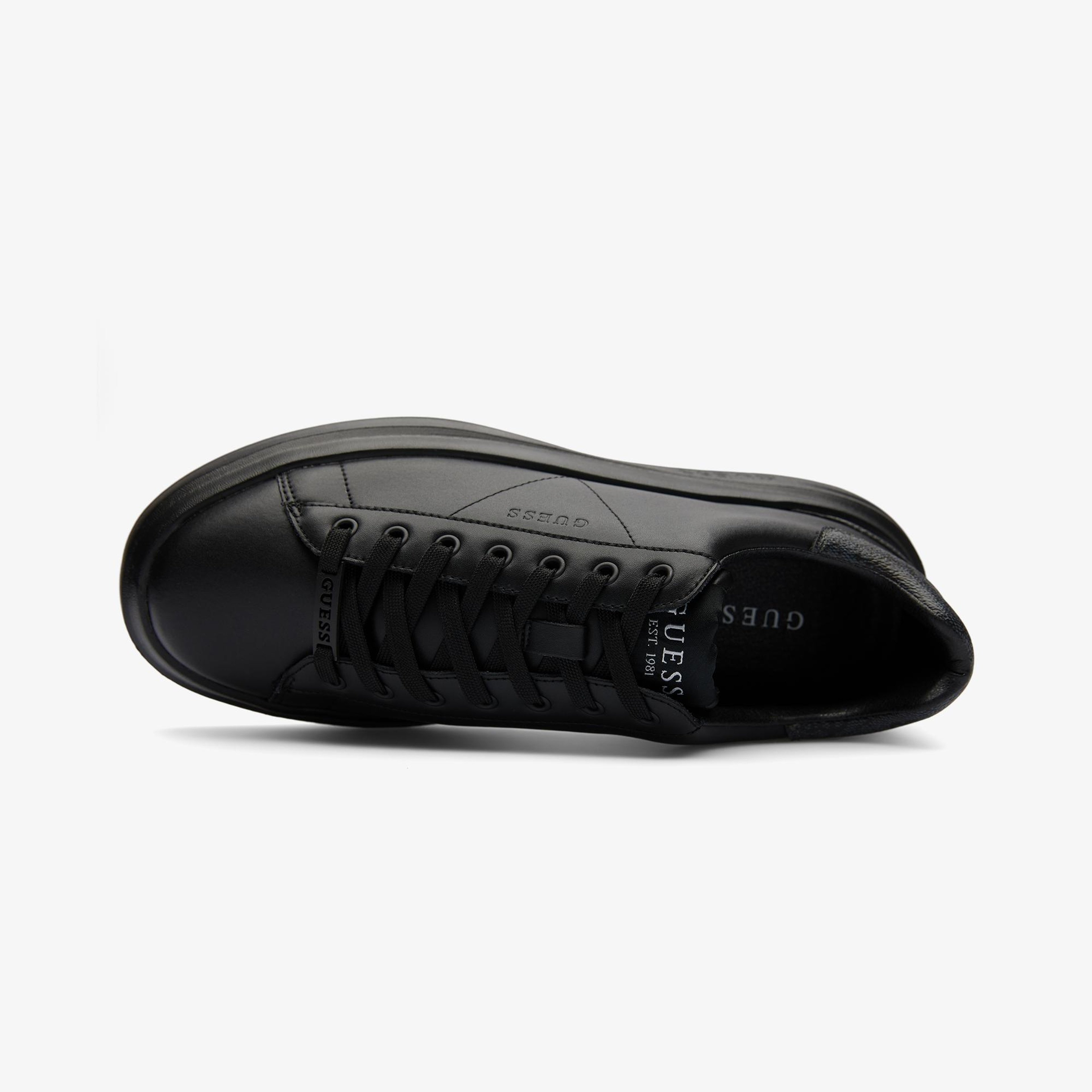 Guess Elba Leather Erkek Siyah Sneaker