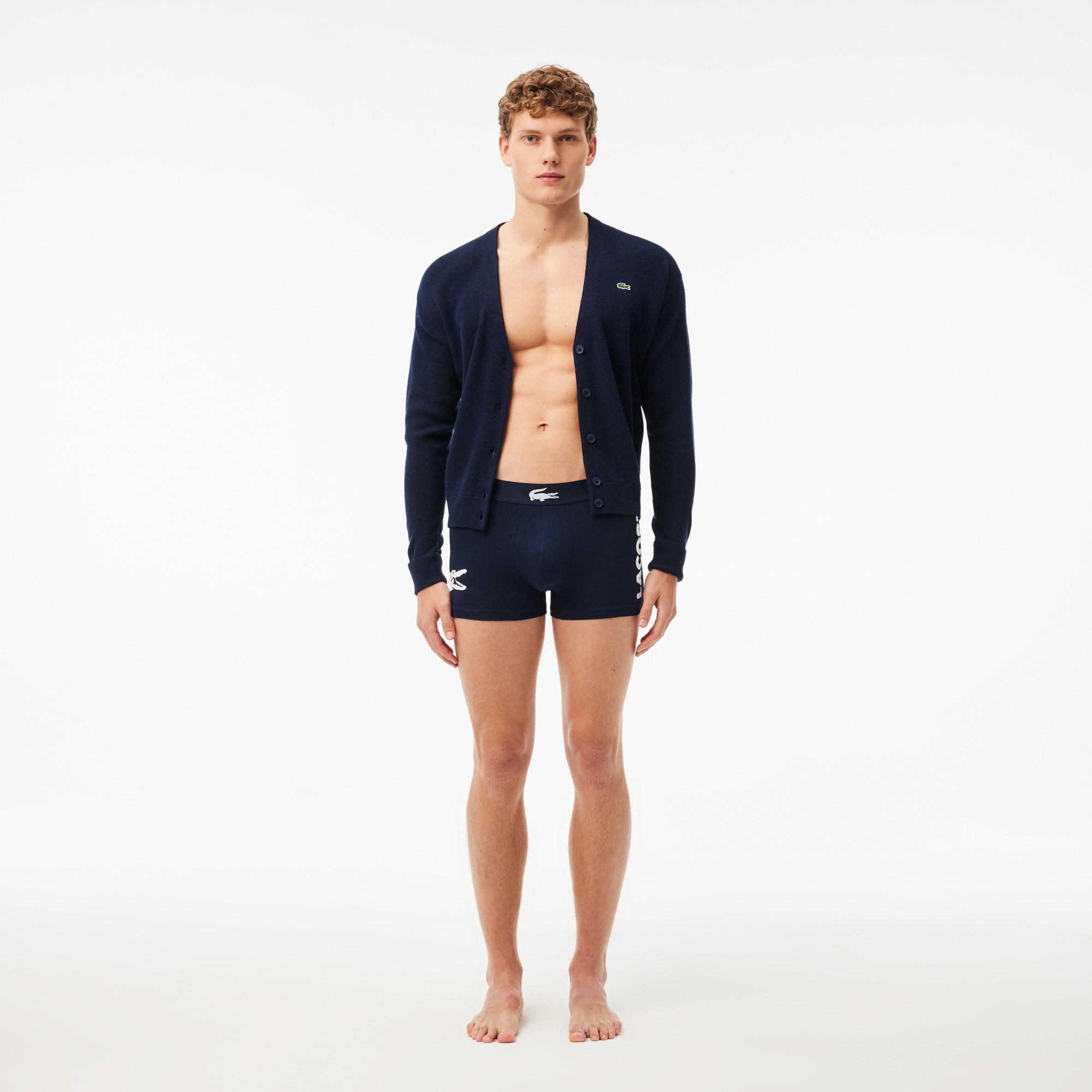 Lacoste Erkek 3'lü Lacivert Boxer