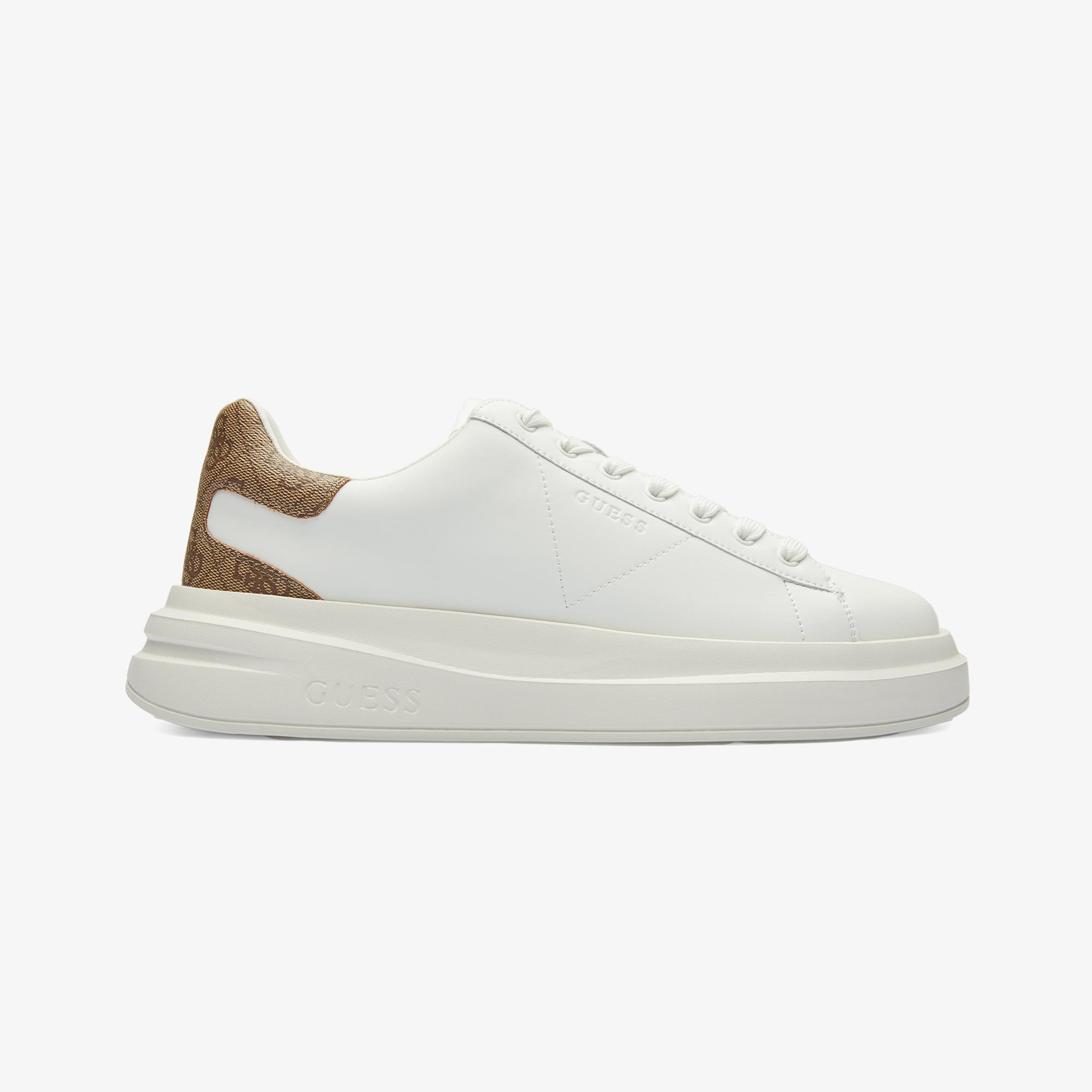 Guess Elba Leather Erkek Beyaz Sneaker