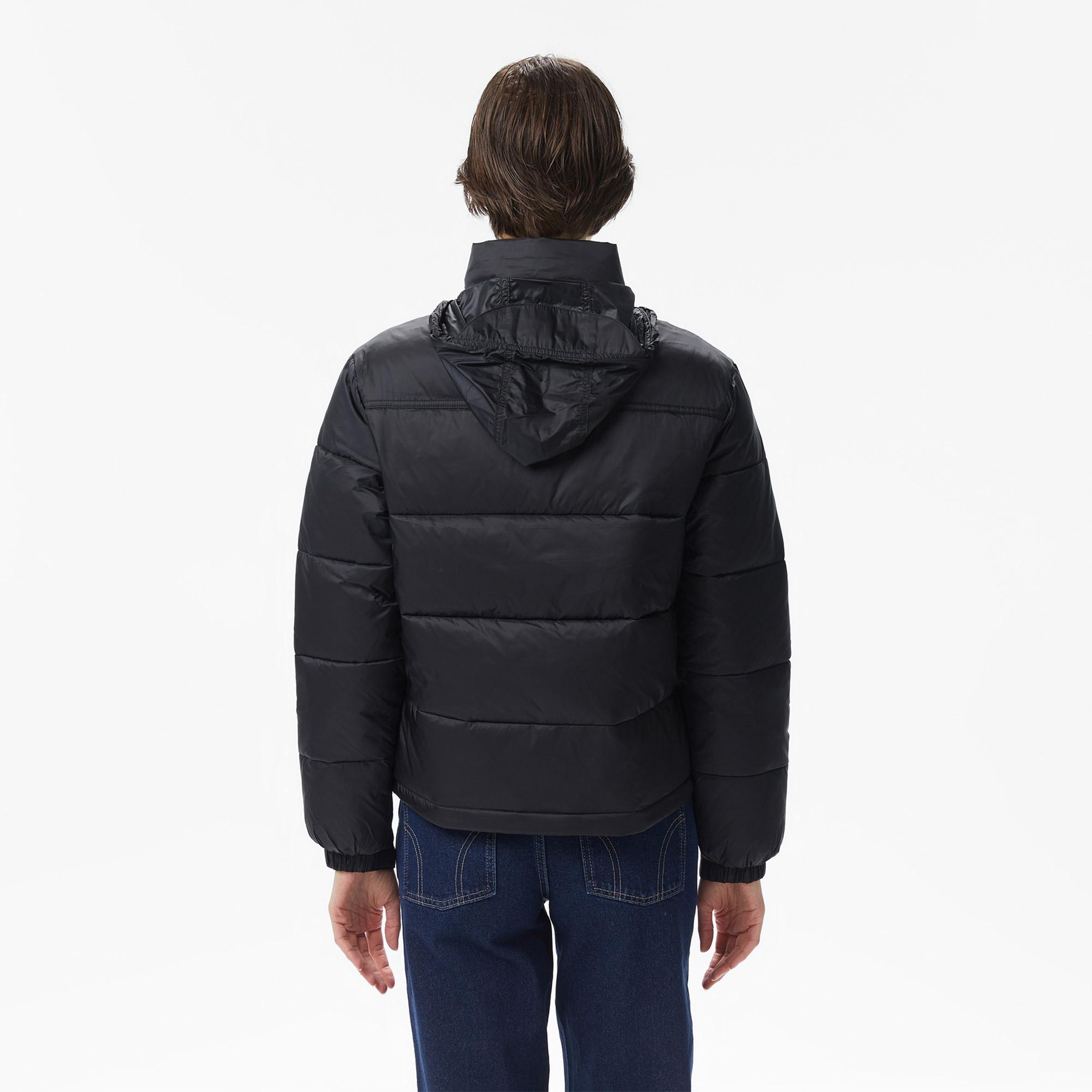 Tommy Jeans Hood Essentials Kadın Puffer Siyah Mont