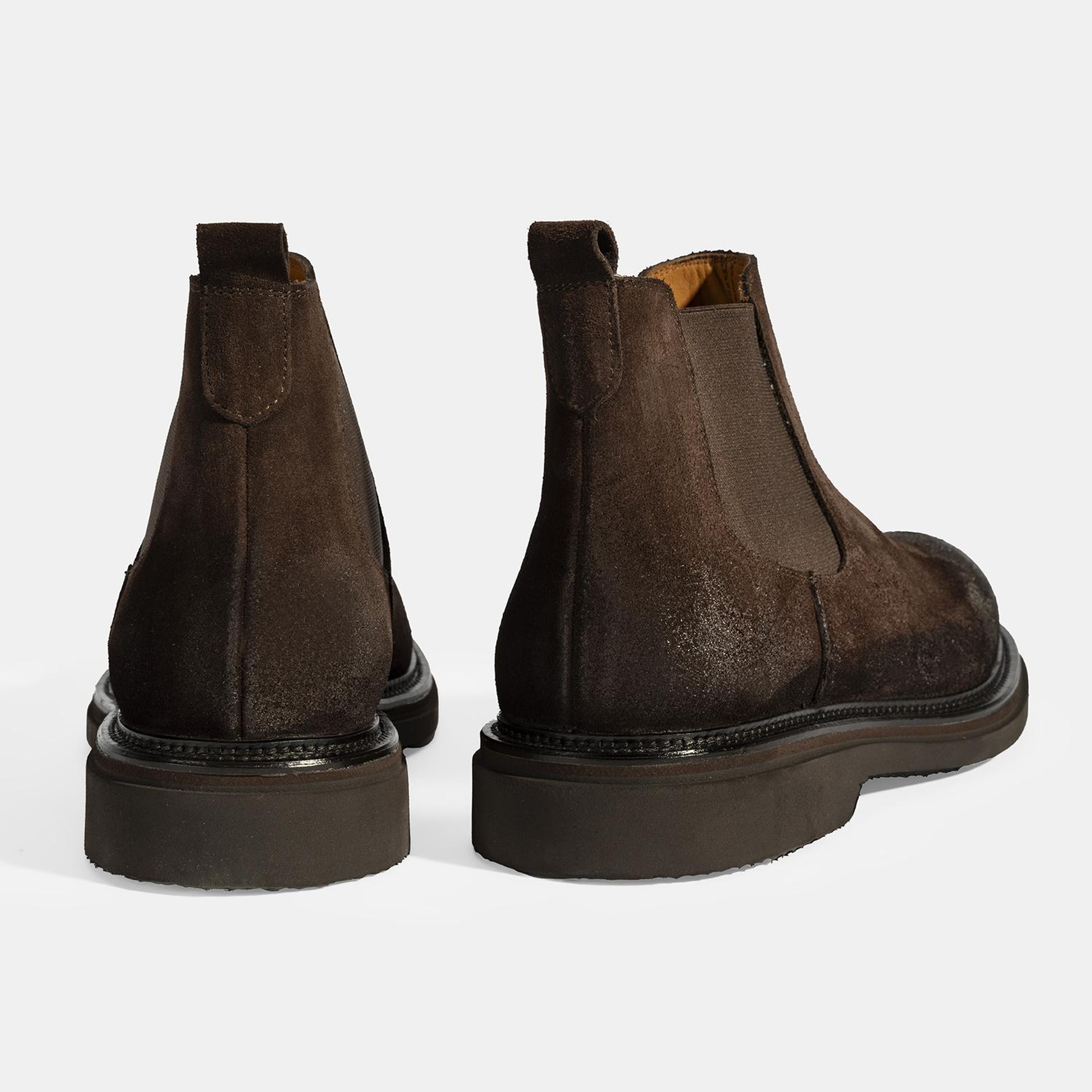 Erkek Kahve Lastikli Süet Bot