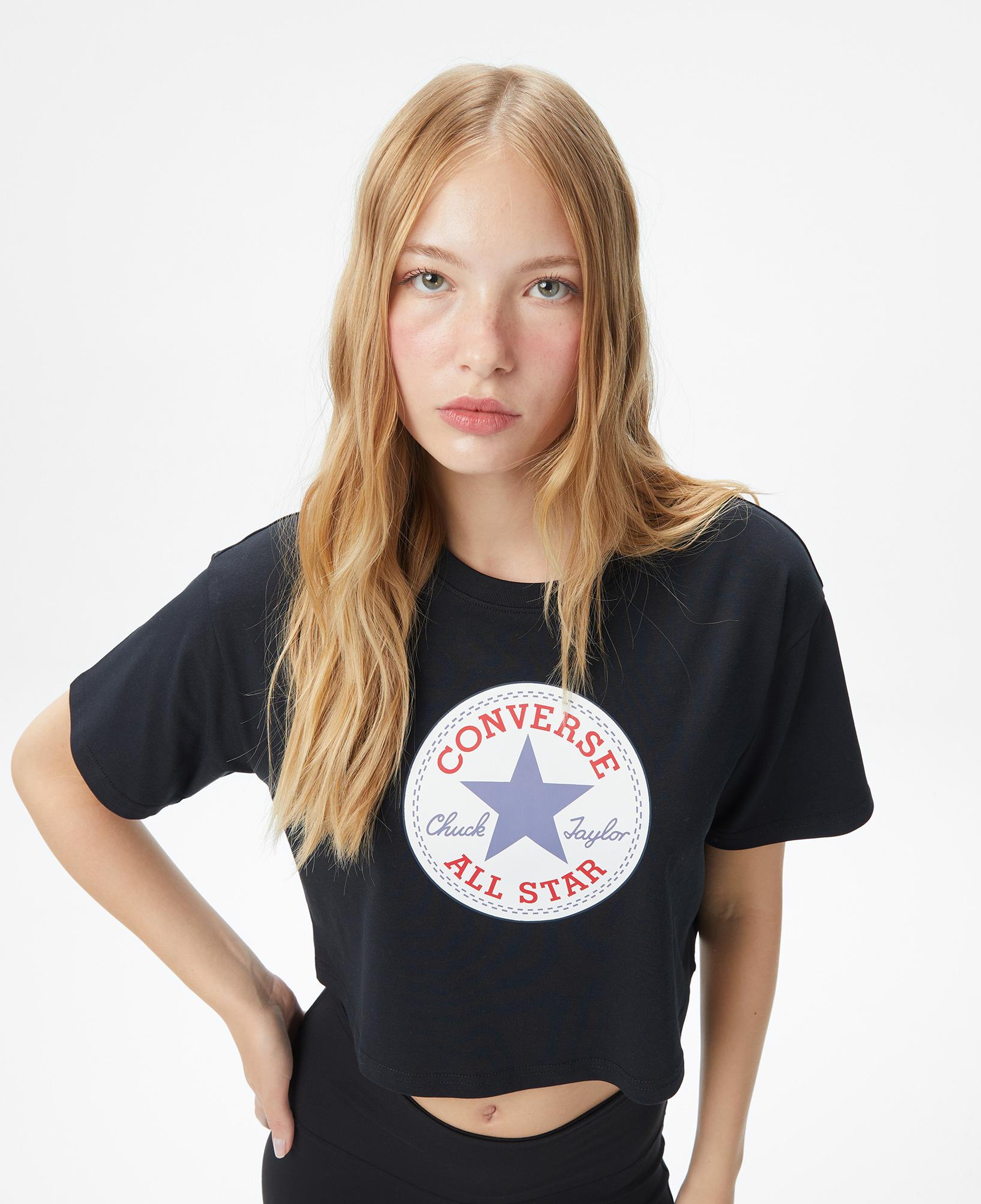 Converse Kadın Siyah T-Shirt