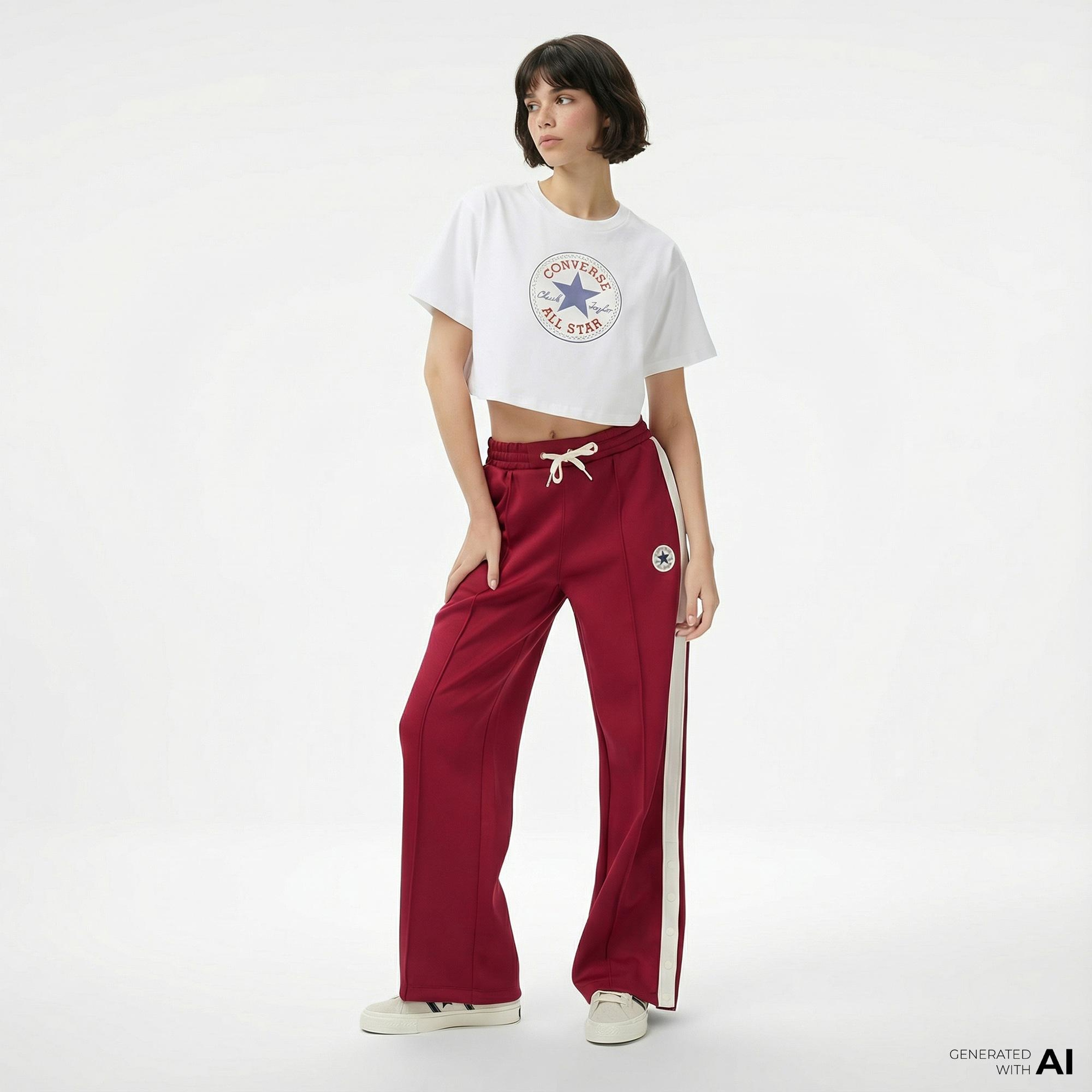 Converse Kadın Beyaz T-Shirt