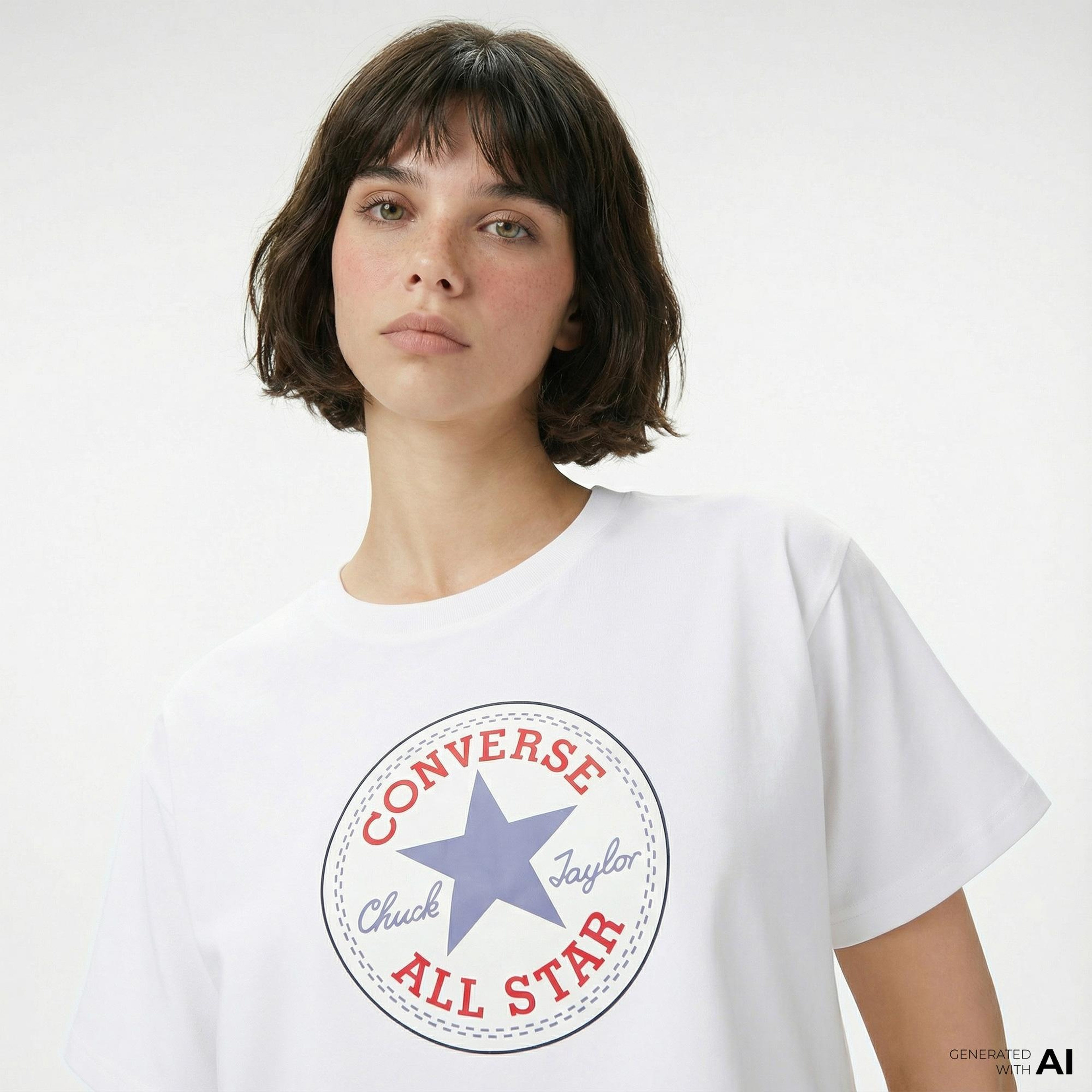 Converse Kadın Beyaz T-Shirt