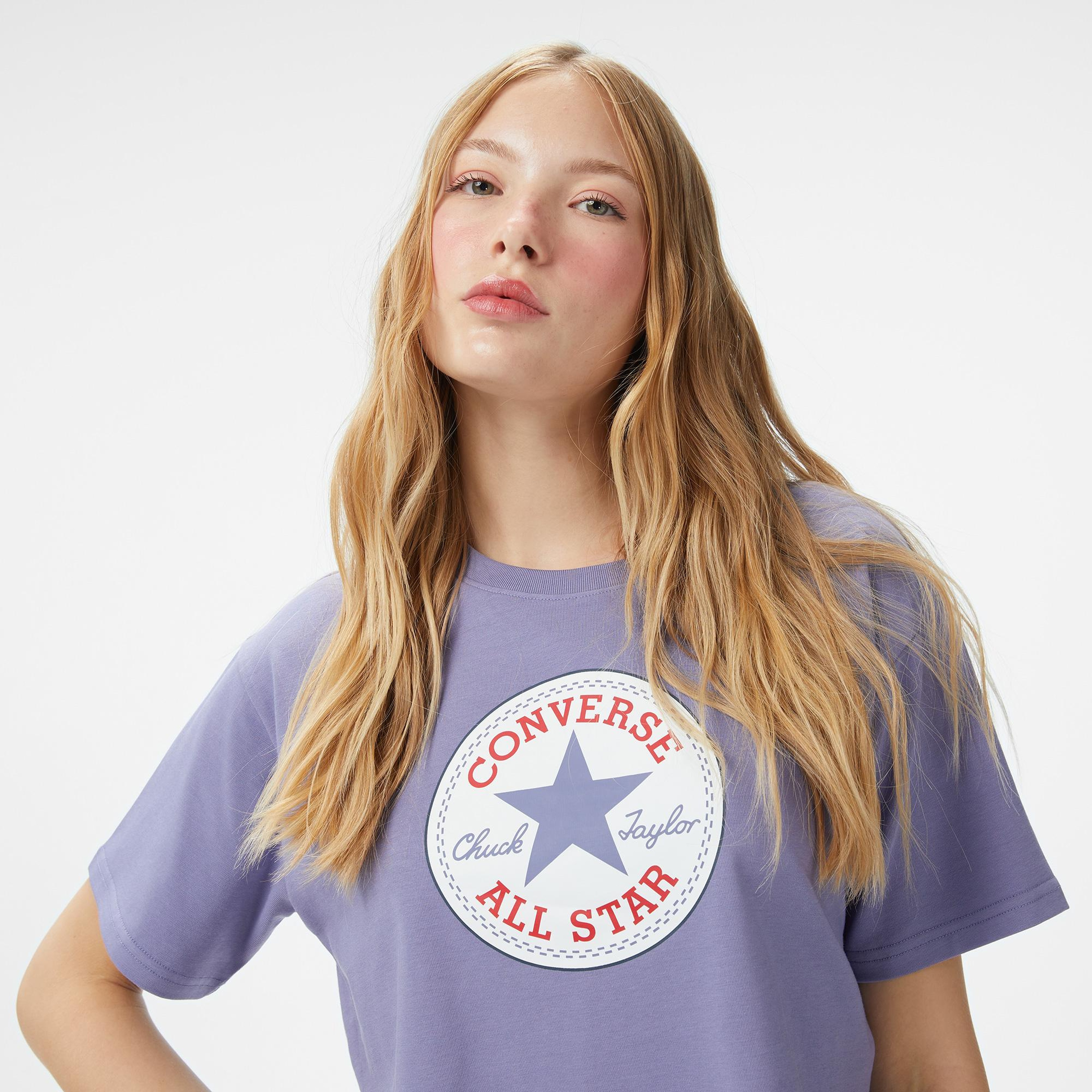 Converse Kadın Mor T-Shirt