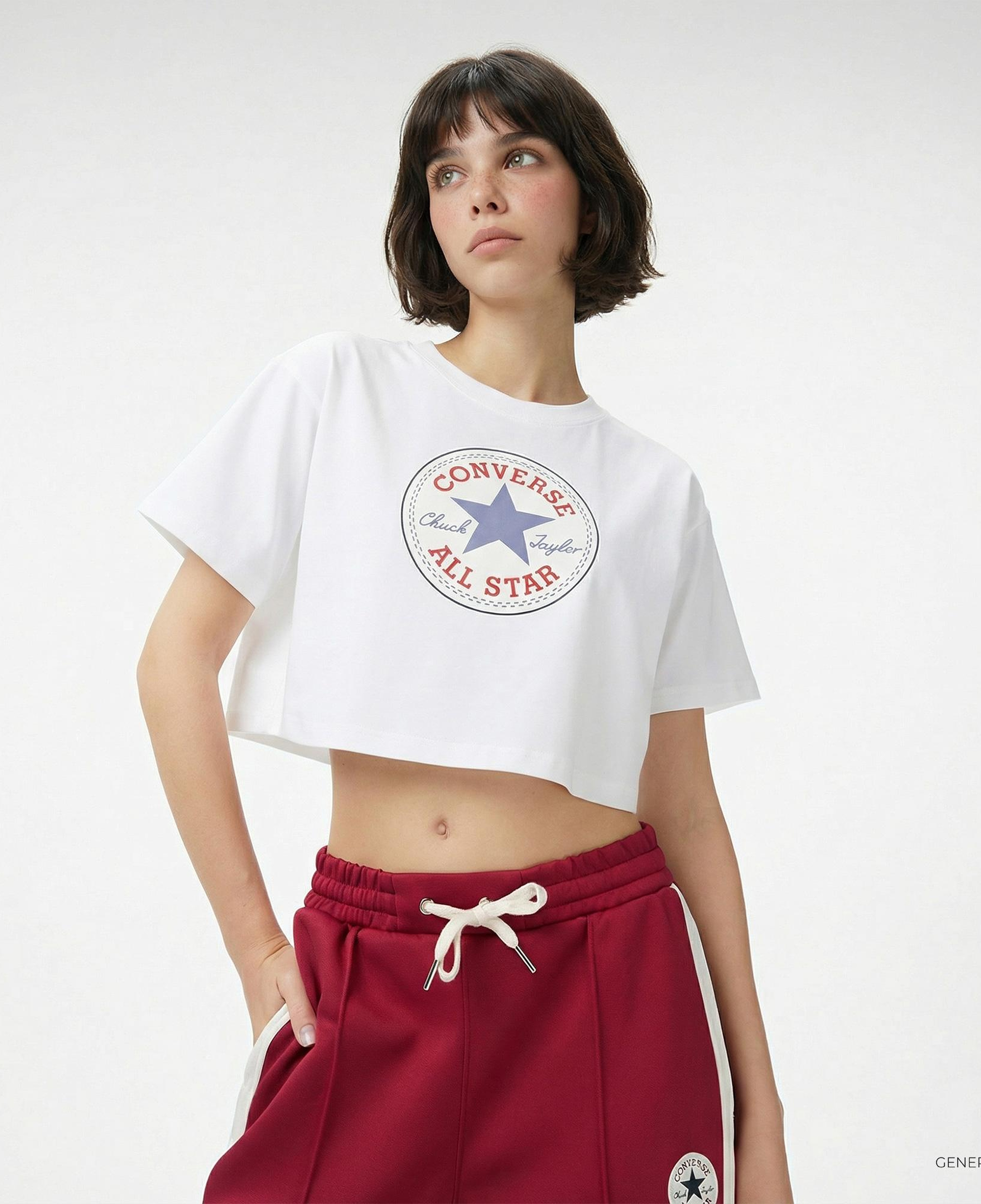 Converse Kadın Beyaz T-Shirt