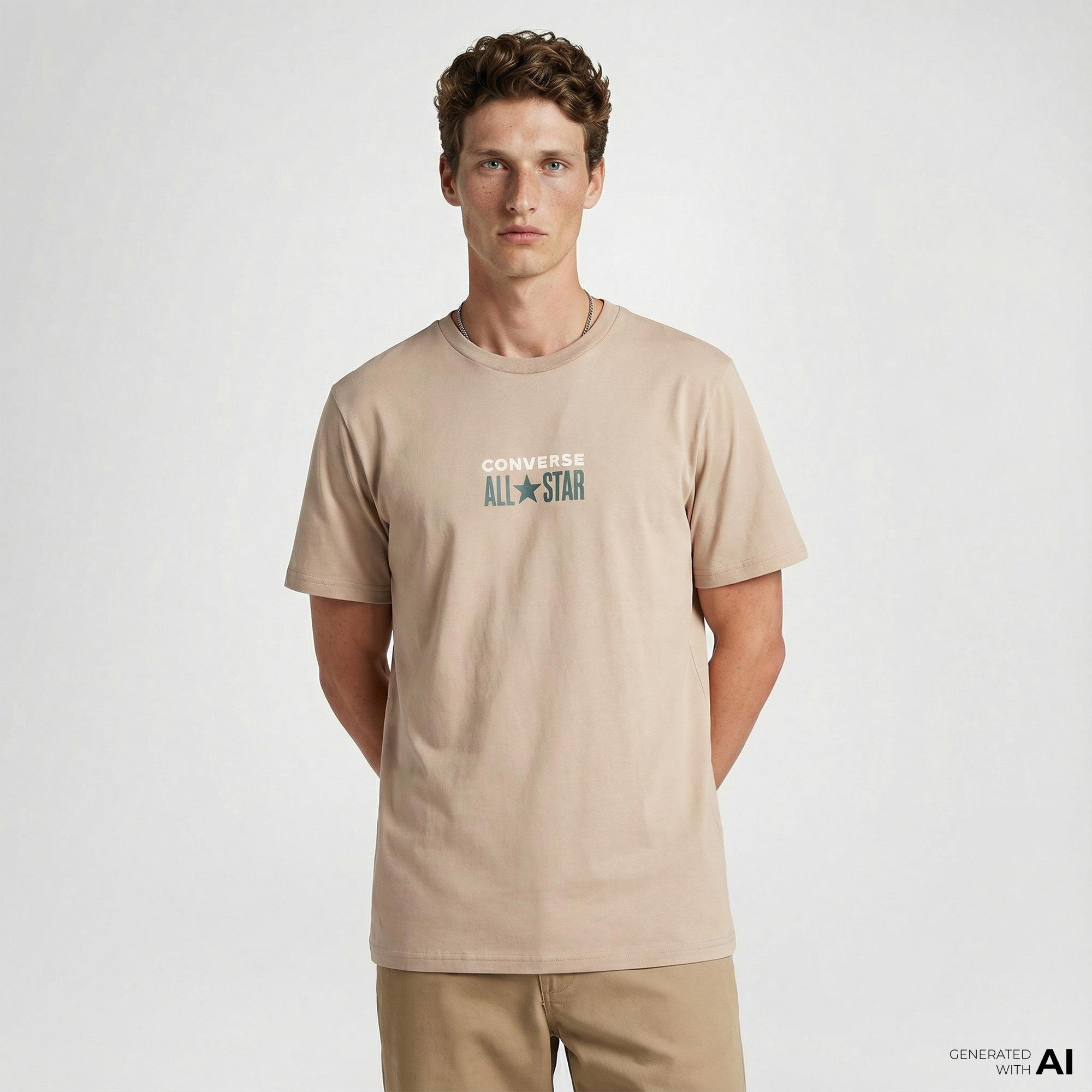 Converse Erkek Bej T-Shirt