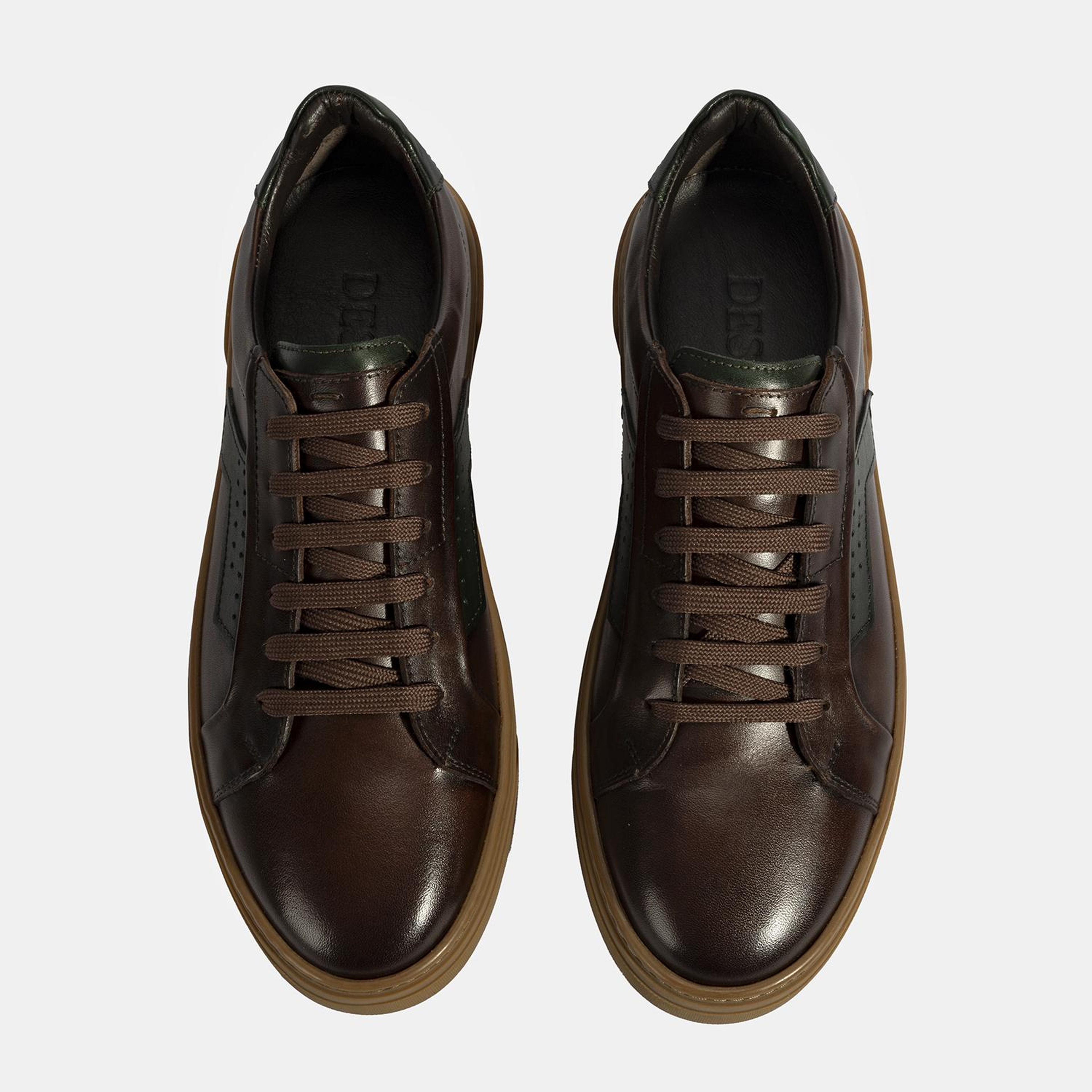 Erkek Kahve Bağcıklı Deri Günlük Ayakkabı