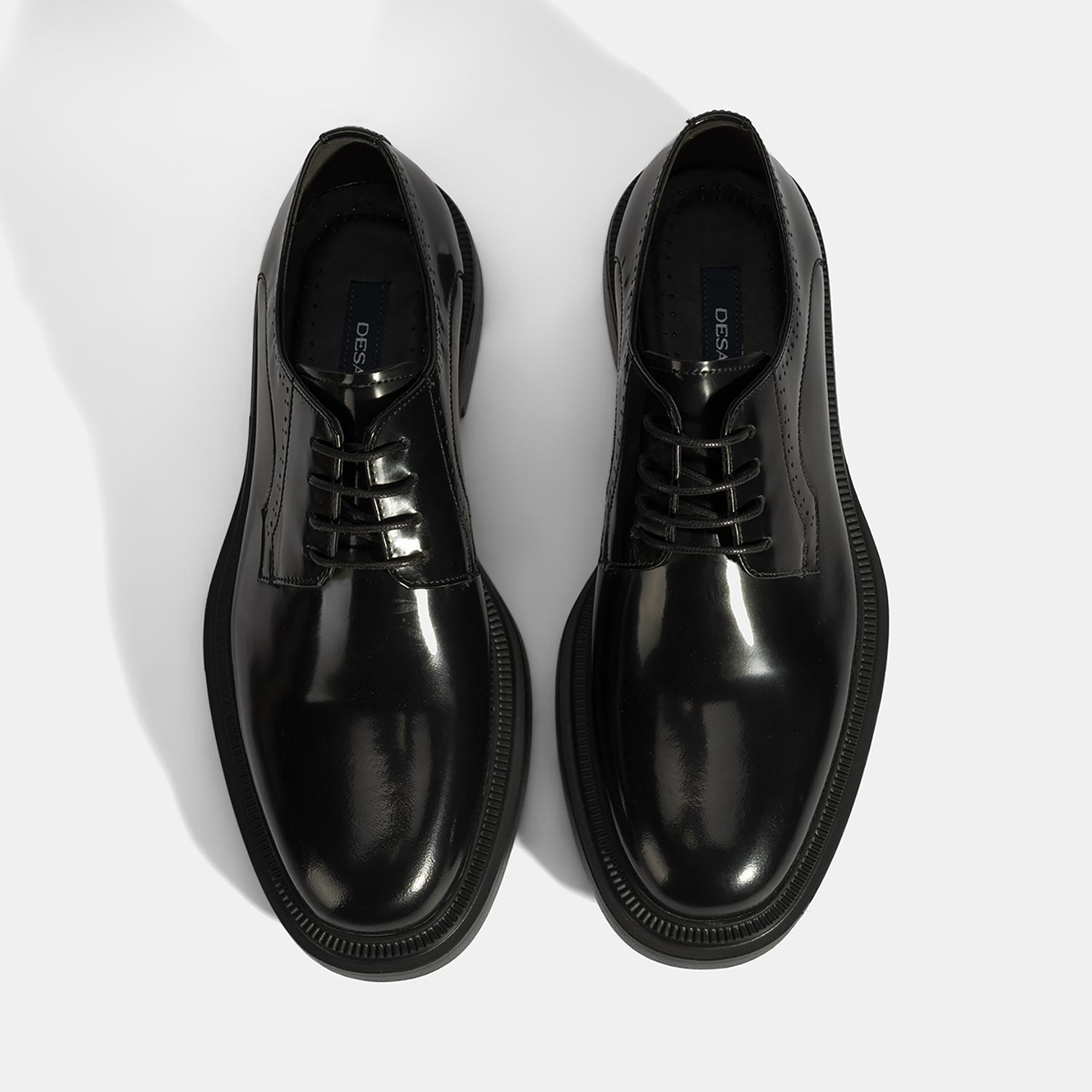 Erkek Siyah Bağcıklı Deri Klasik Ayakkabı