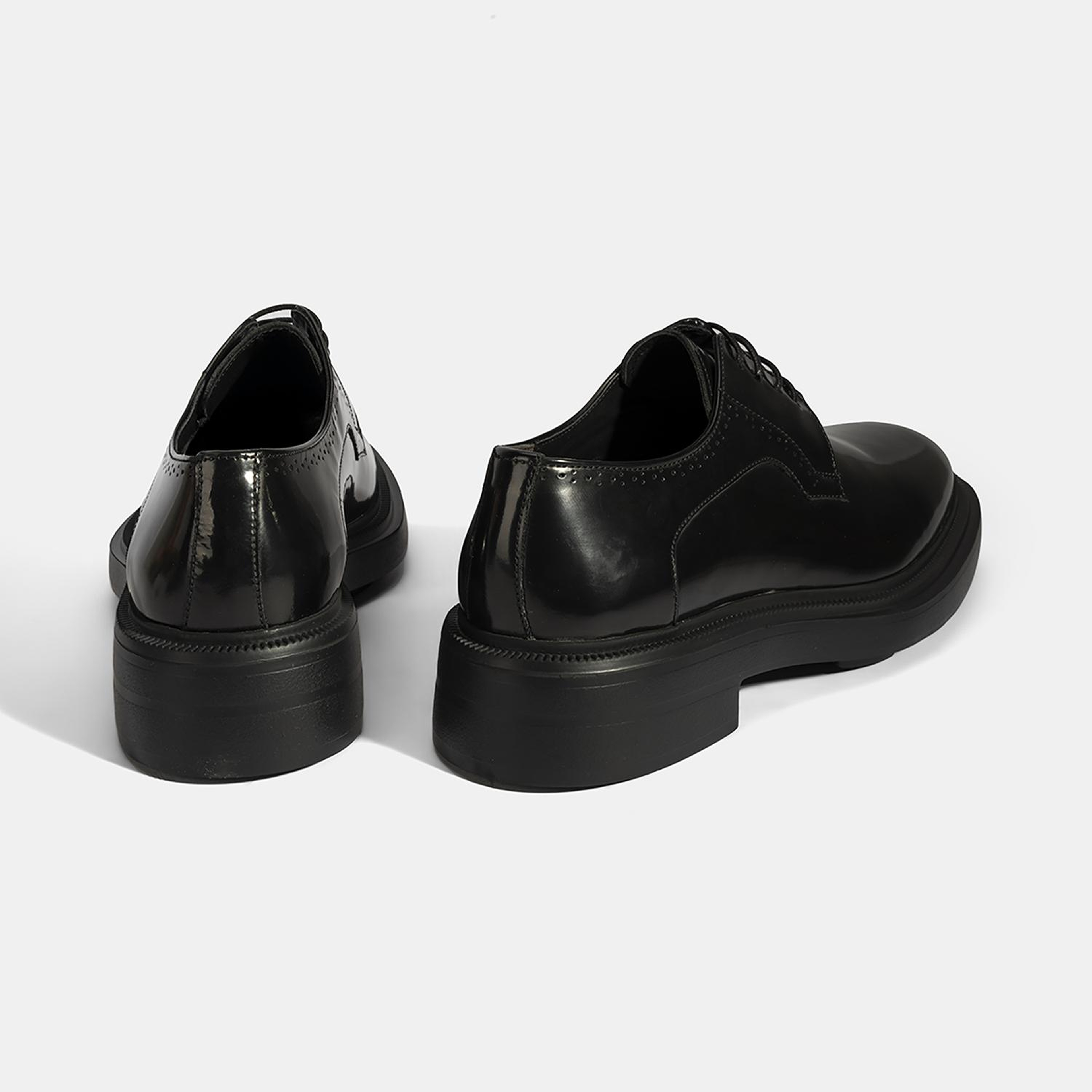 Erkek Siyah Bağcıklı Deri Klasik Ayakkabı