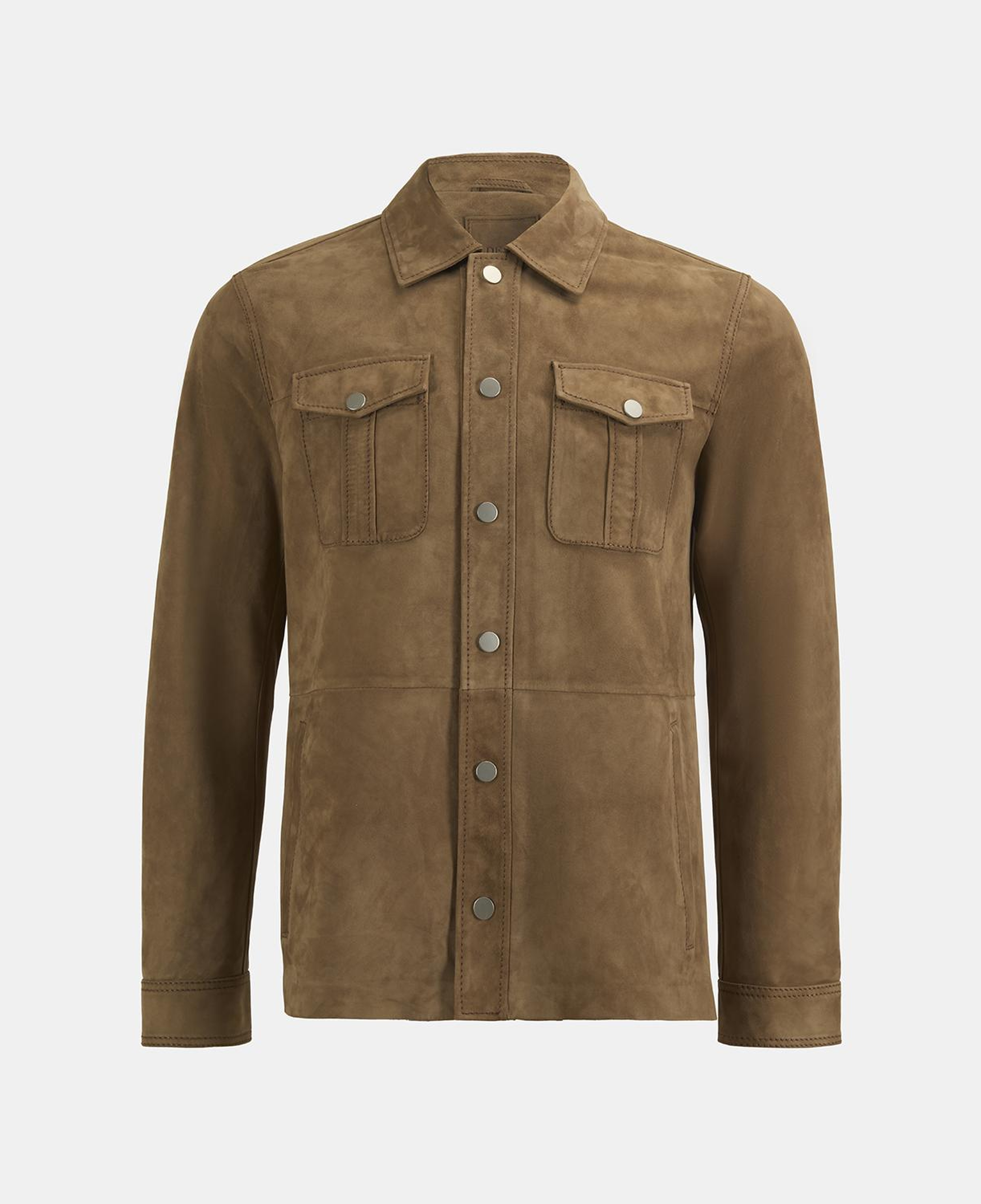 Erkek Taba Uzun Kollu Gömlek Yaka Süet Ceket